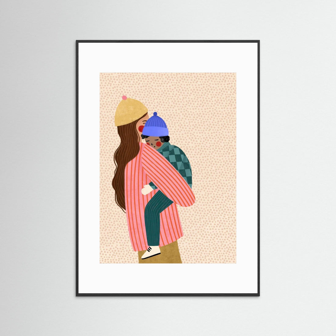 Mum and Boy by Bea Müller - Fine Art Paper Print - dreamtprint.art - 14 x 21 cm / 5 x 8″ (A5)