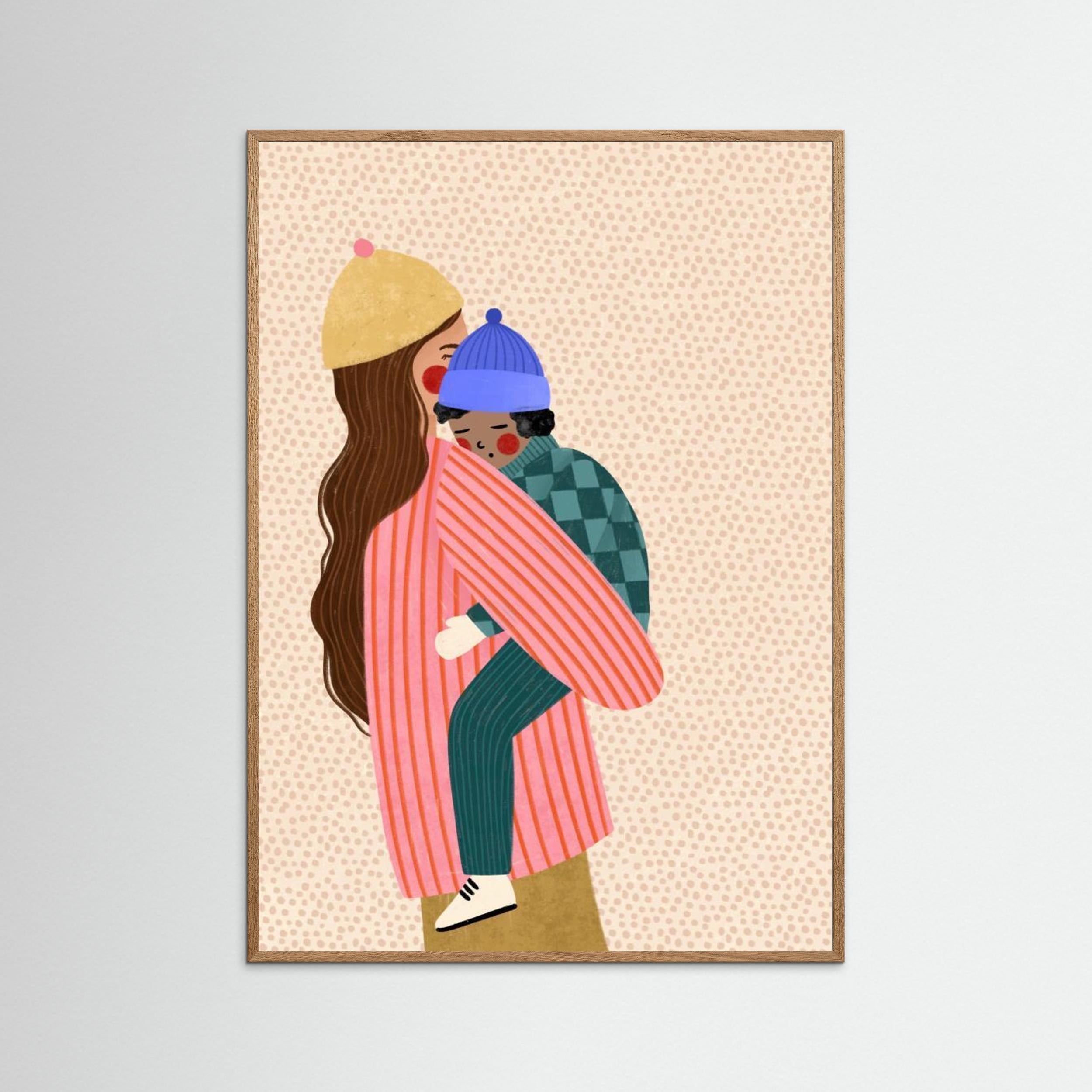 Mum and Boy by Bea Müller - Fine Art Paper Print - dreamtprint.art - 14 x 21 cm / 5 x 8″ (A5)