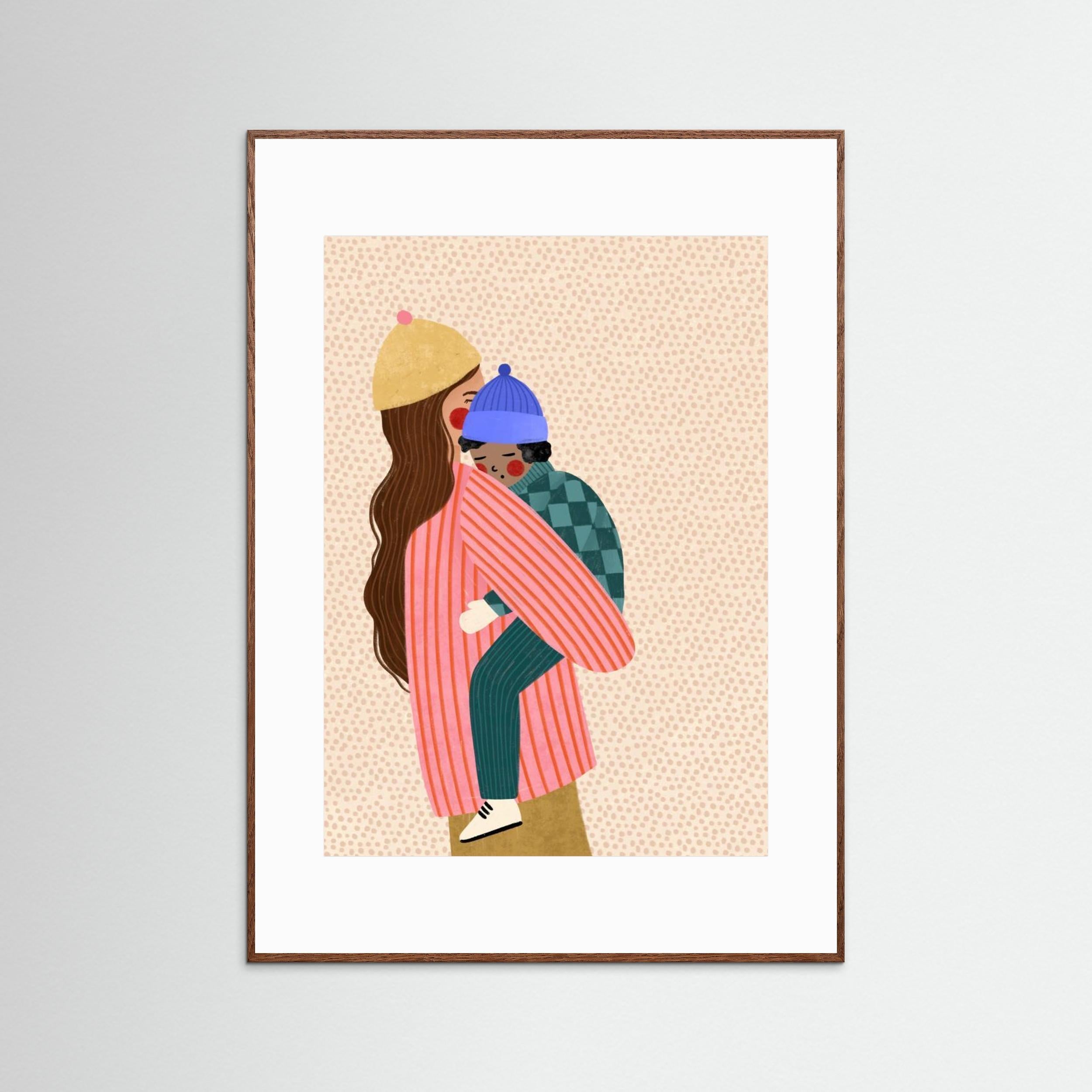 Mum and Boy by Bea Müller - Fine Art Paper Print - dreamtprint.art - 14 x 21 cm / 5 x 8″ (A5)