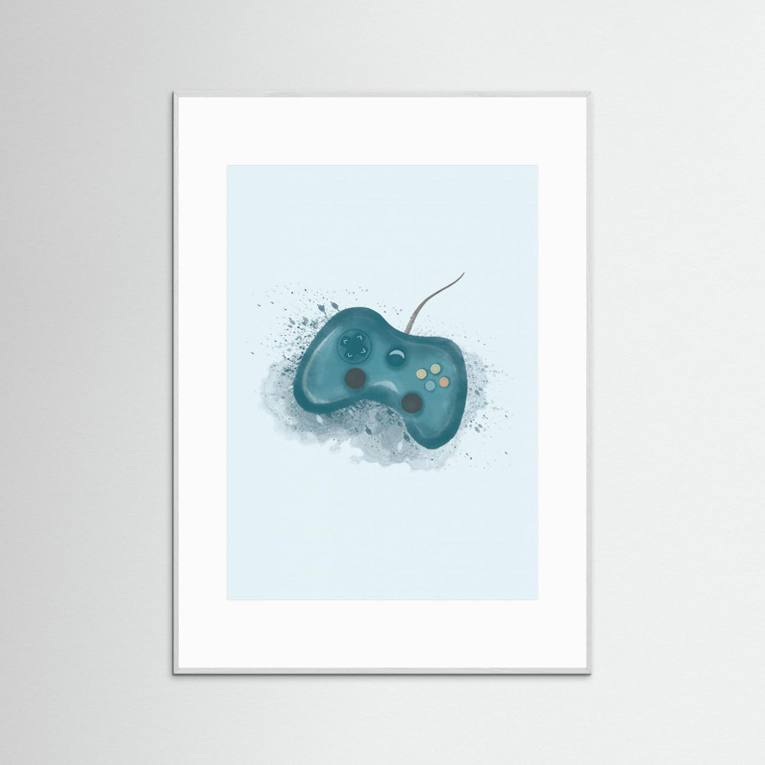 Gamer Splash Blue by Aminah Eleonora