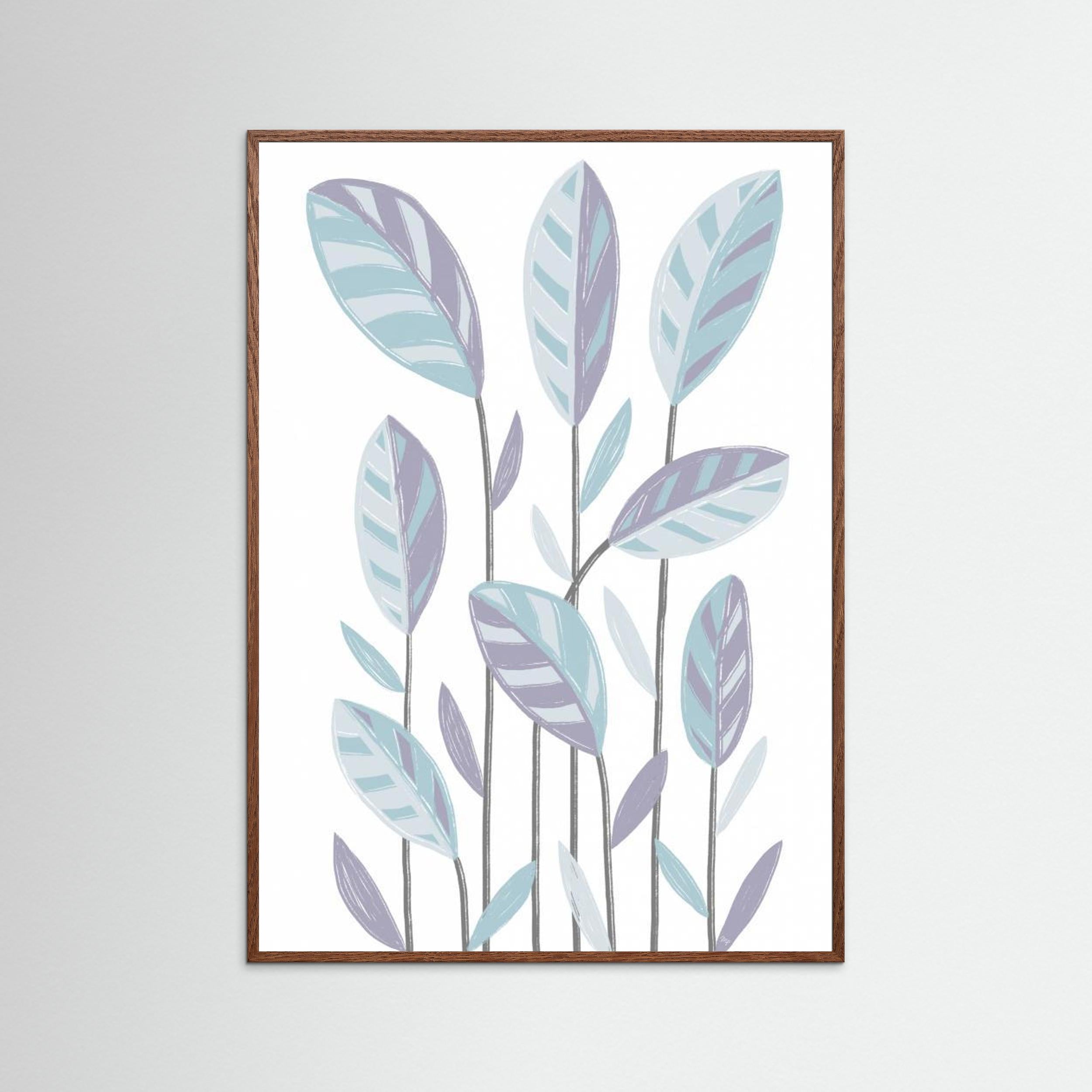 Funky Plants Blue by Martina