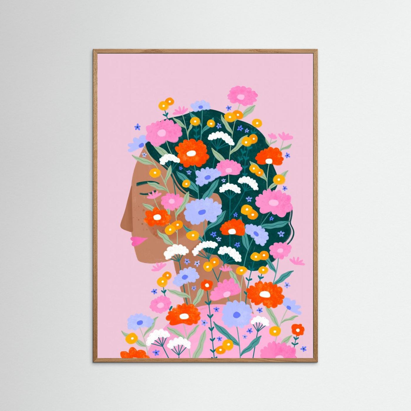 Colourful flower Lady by Bea Müller