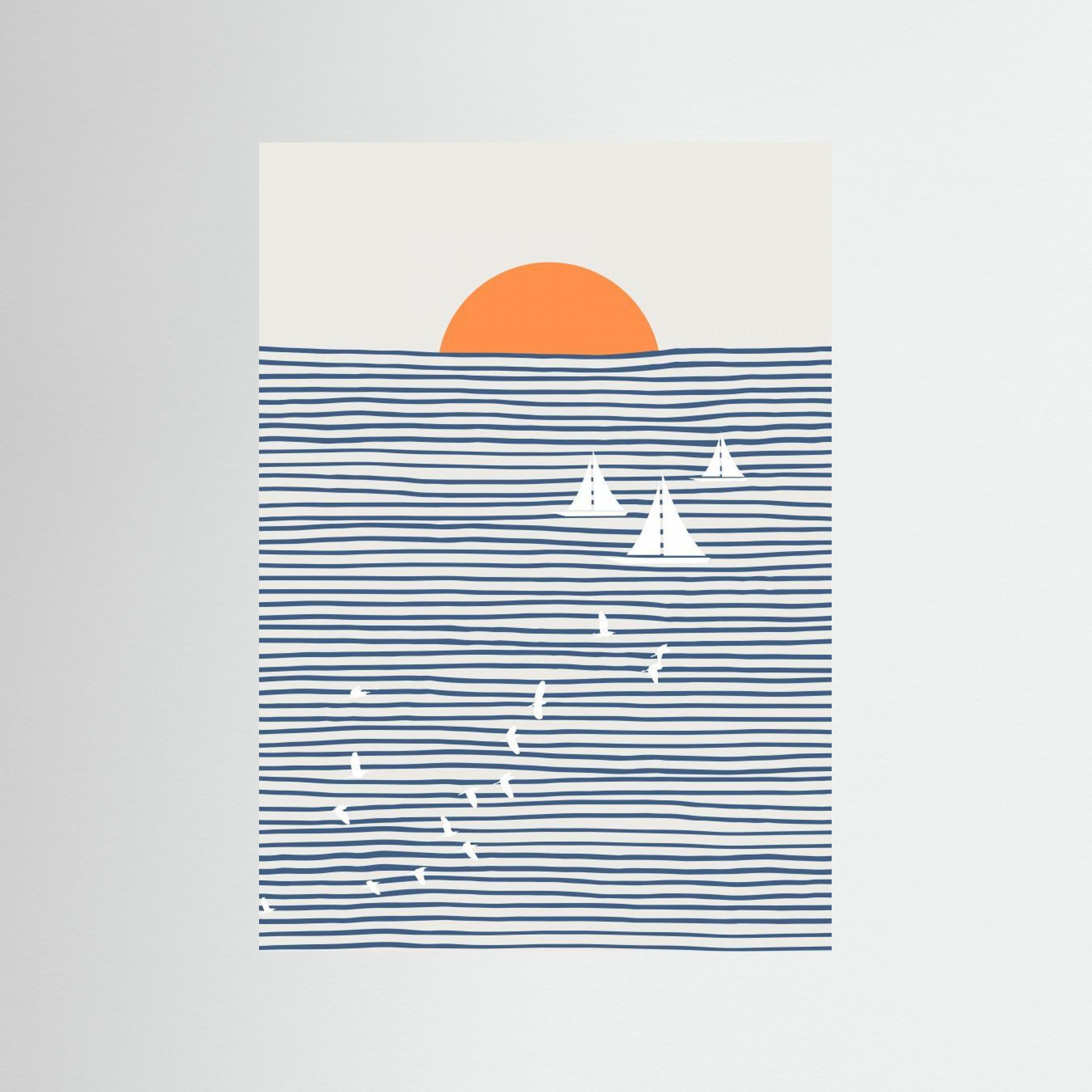 Three White Sails by Little Dean