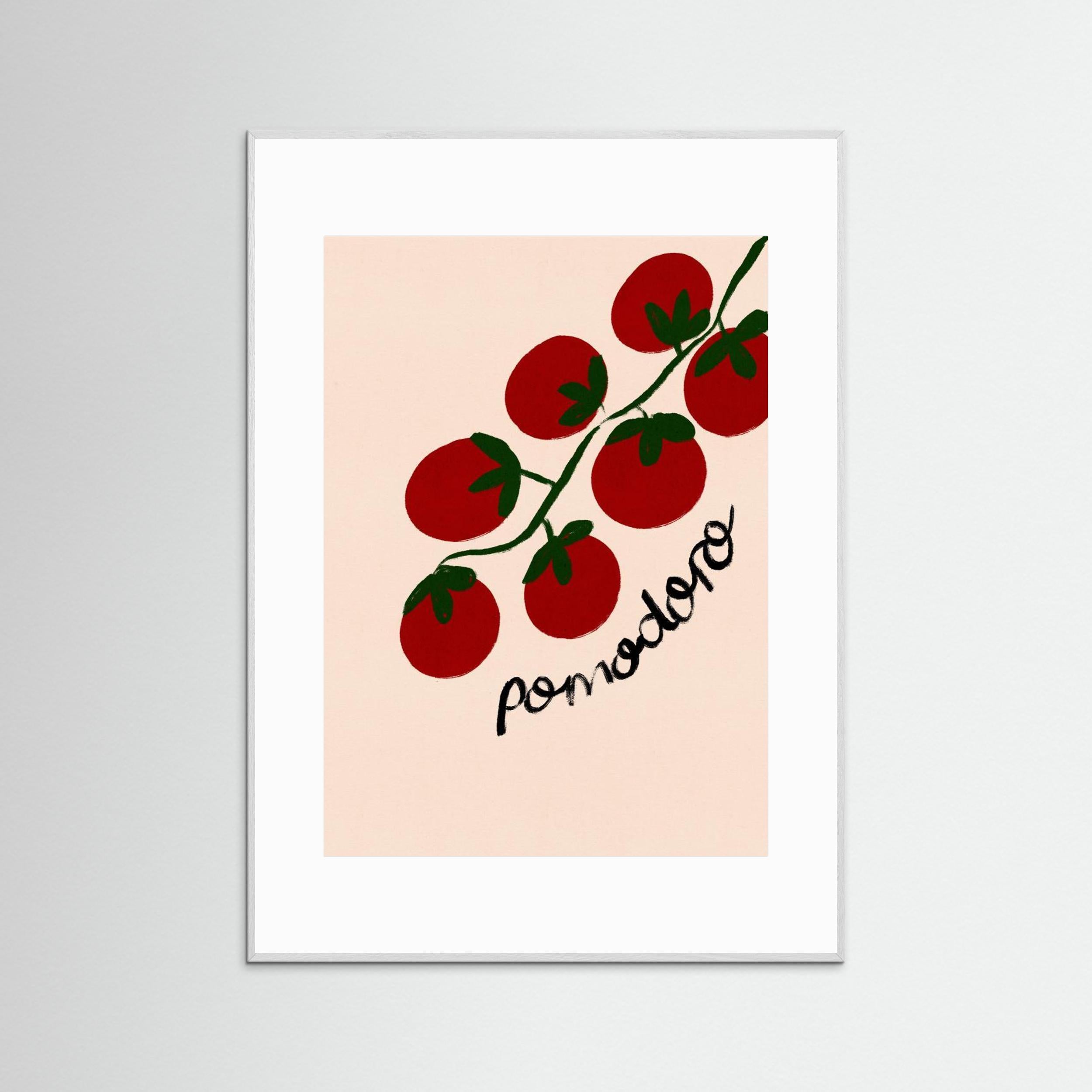Pomodoro Tomato Italian Food Poster by Dirkie Nell