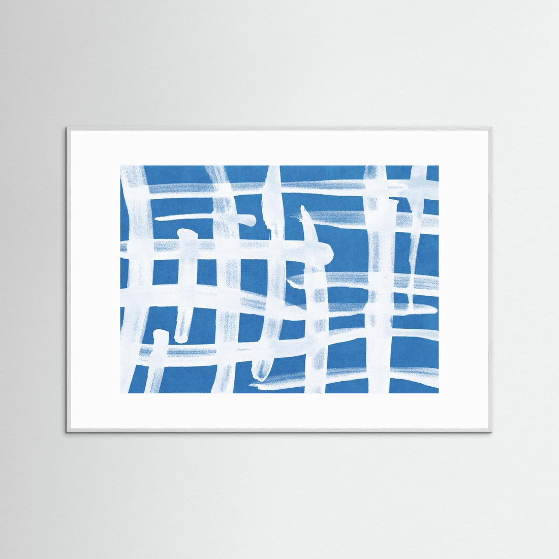 Abstract Lines Blue and White 02 by Amini54