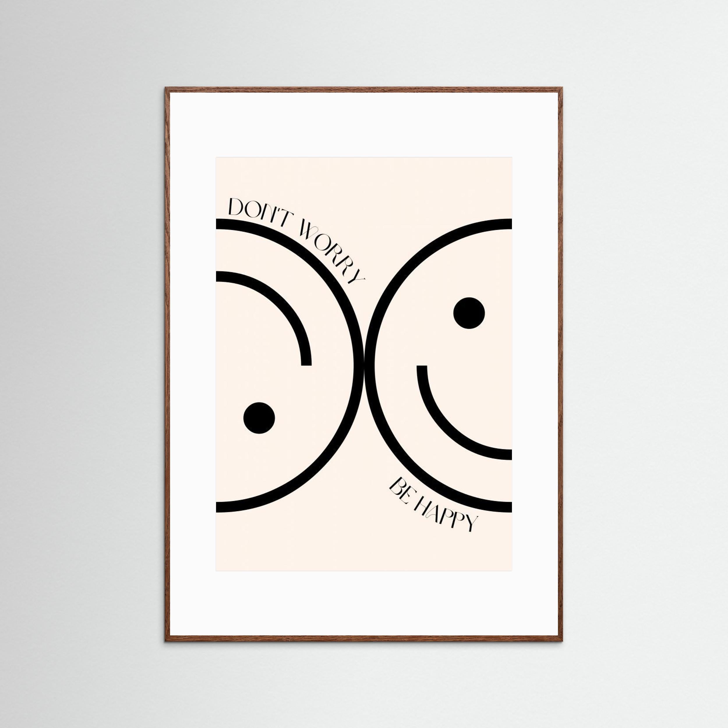 Don't Worry, Be Happy Print by Nazma Khokhar