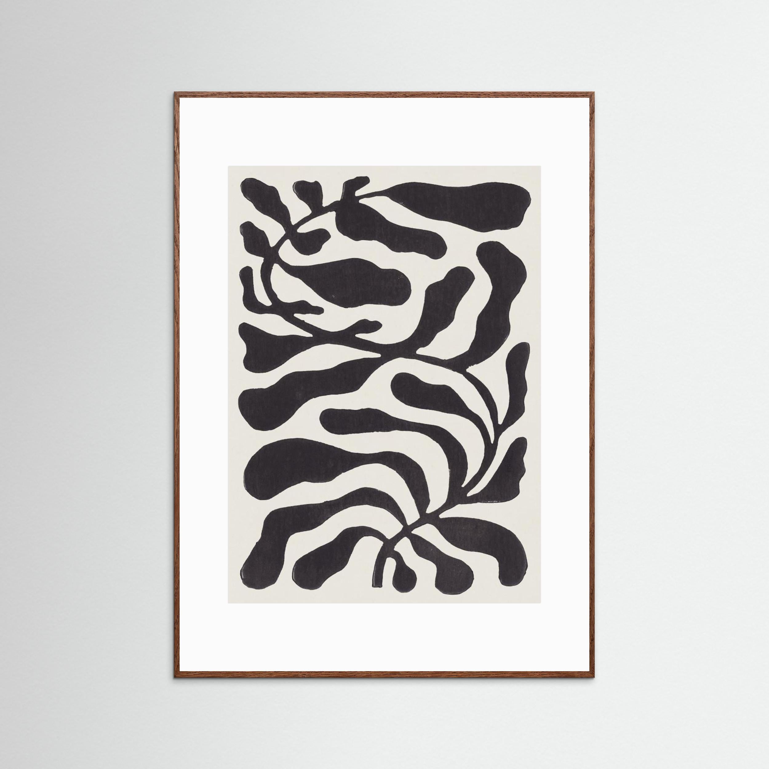 One Hundred - Leaved Plant 21 / Lino Print by Alisa Galitsyna - Fine Art Paper Print - dreamtprint.art - 14 x 21 cm / 5 x 8″ (A5)