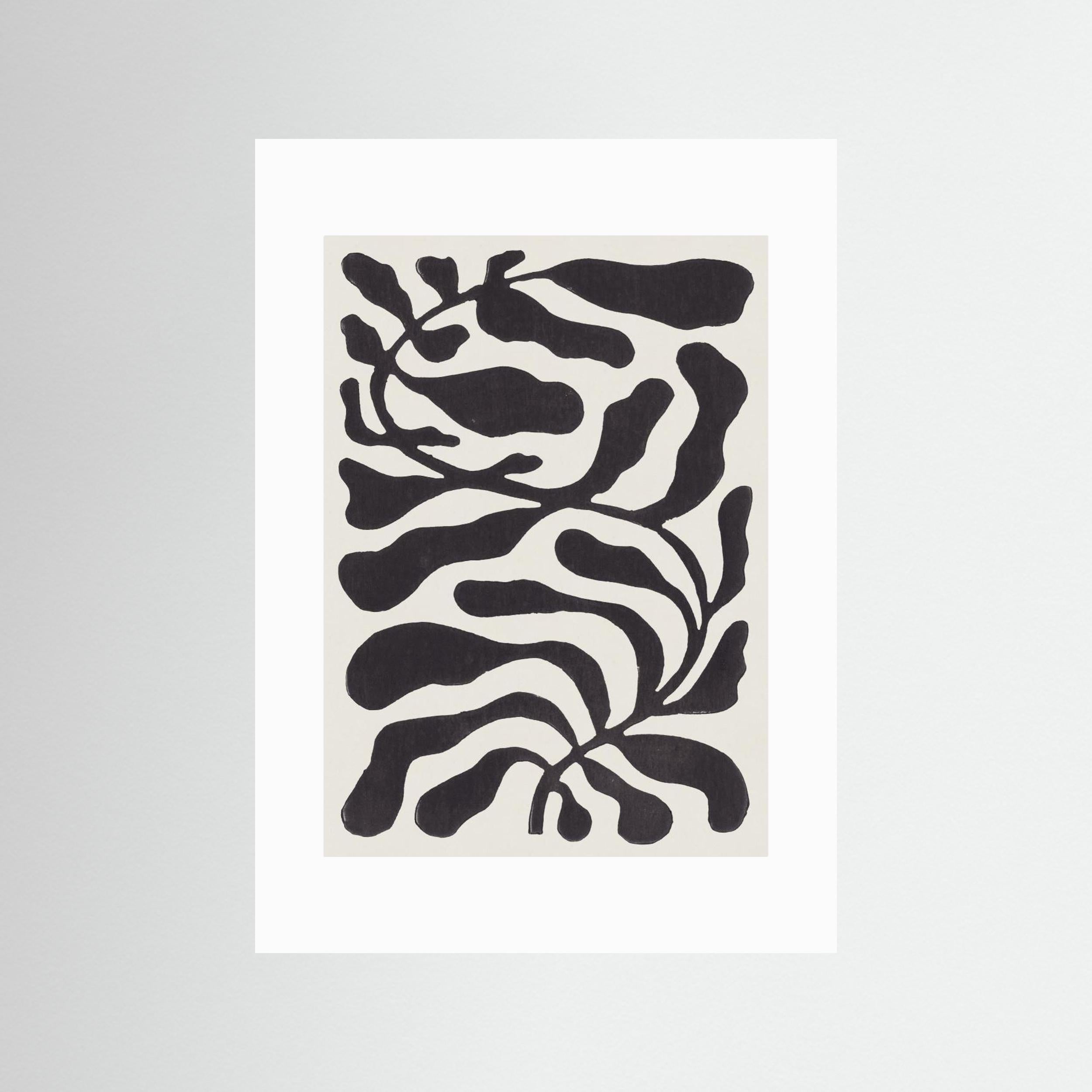 One Hundred - Leaved Plant 21 / Lino Print by Alisa Galitsyna - Fine Art Paper Print - dreamtprint.art - 14 x 21 cm / 5 x 8″ (A5)