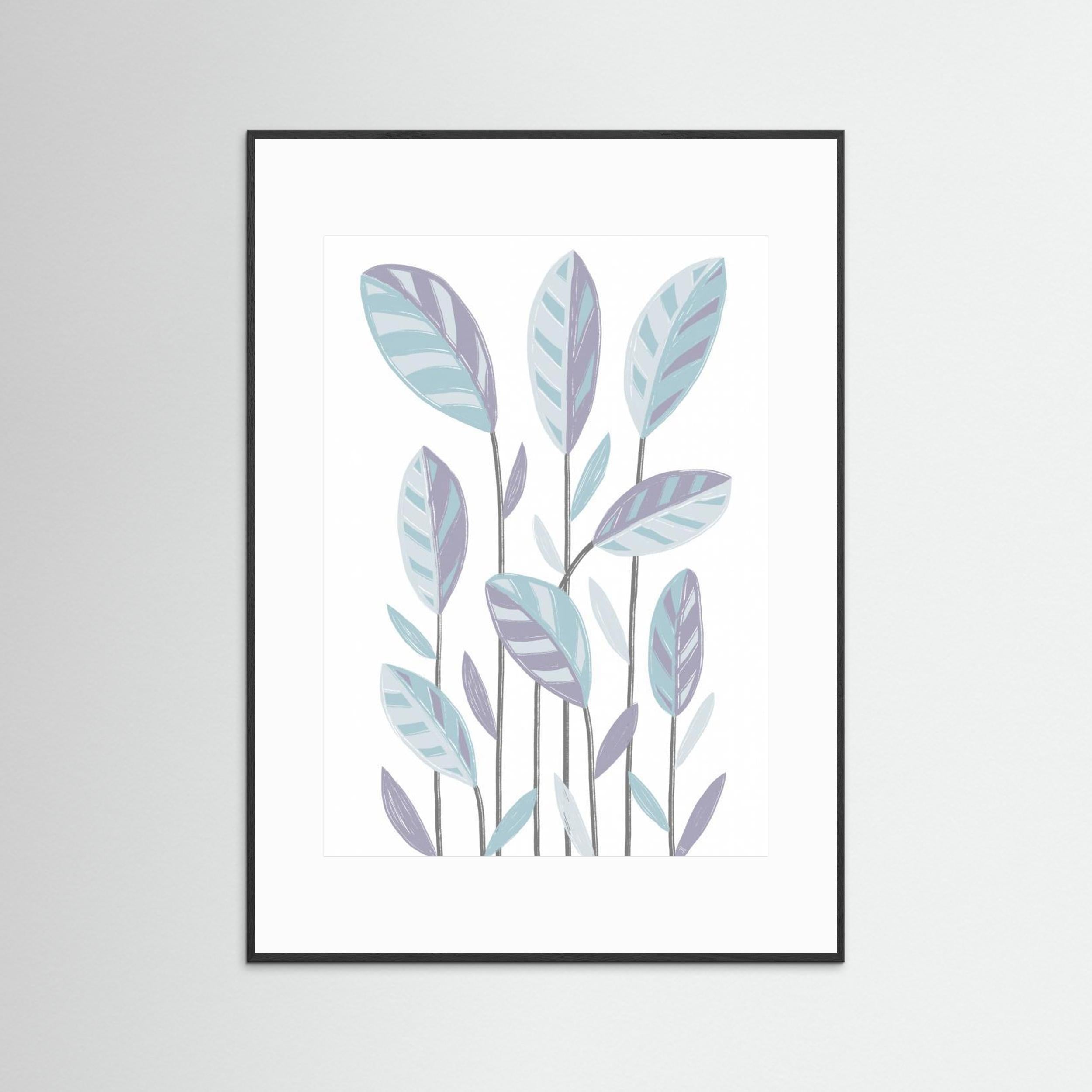 Funky Plants Blue by Martina