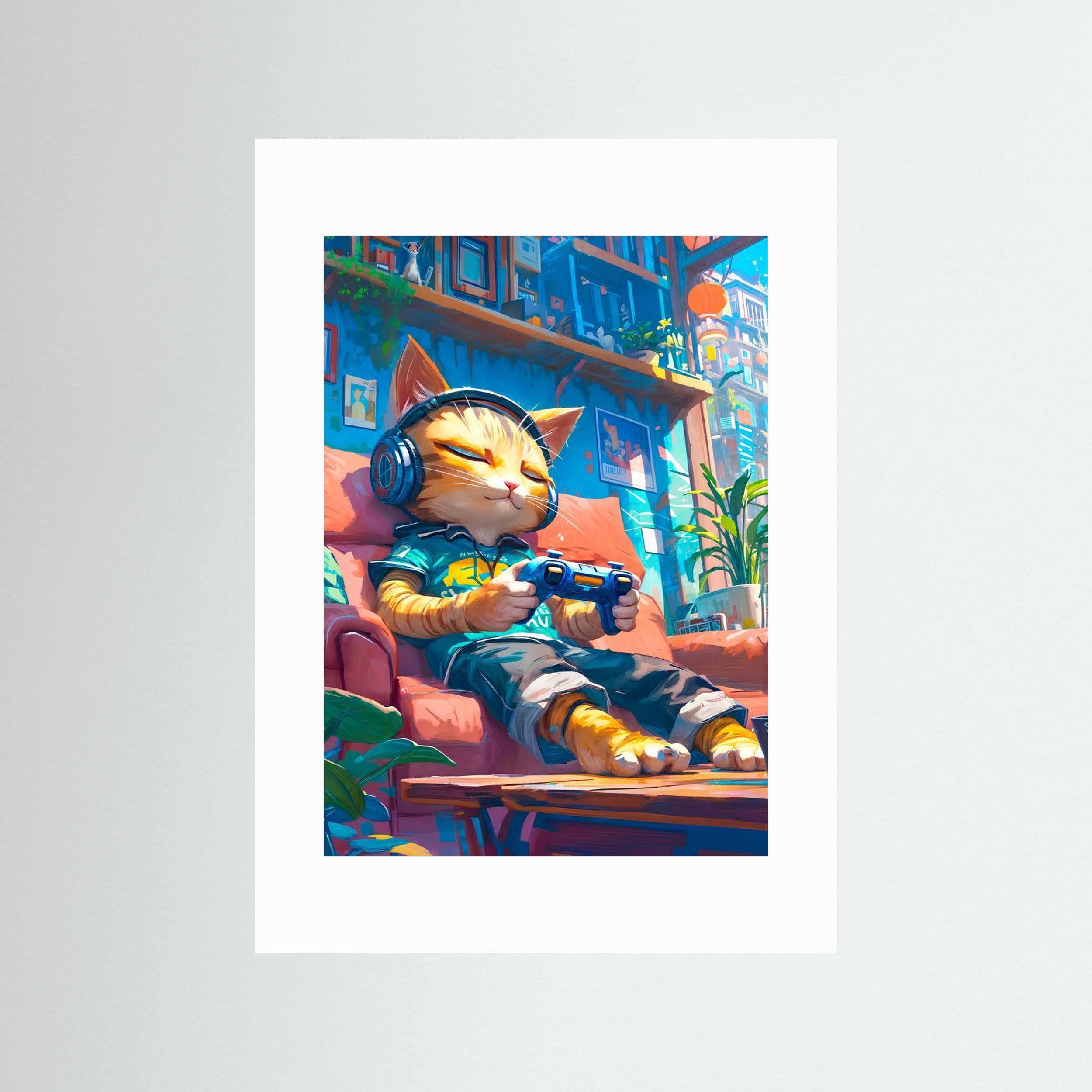 Zen gamer cat by Ritvik Takkar