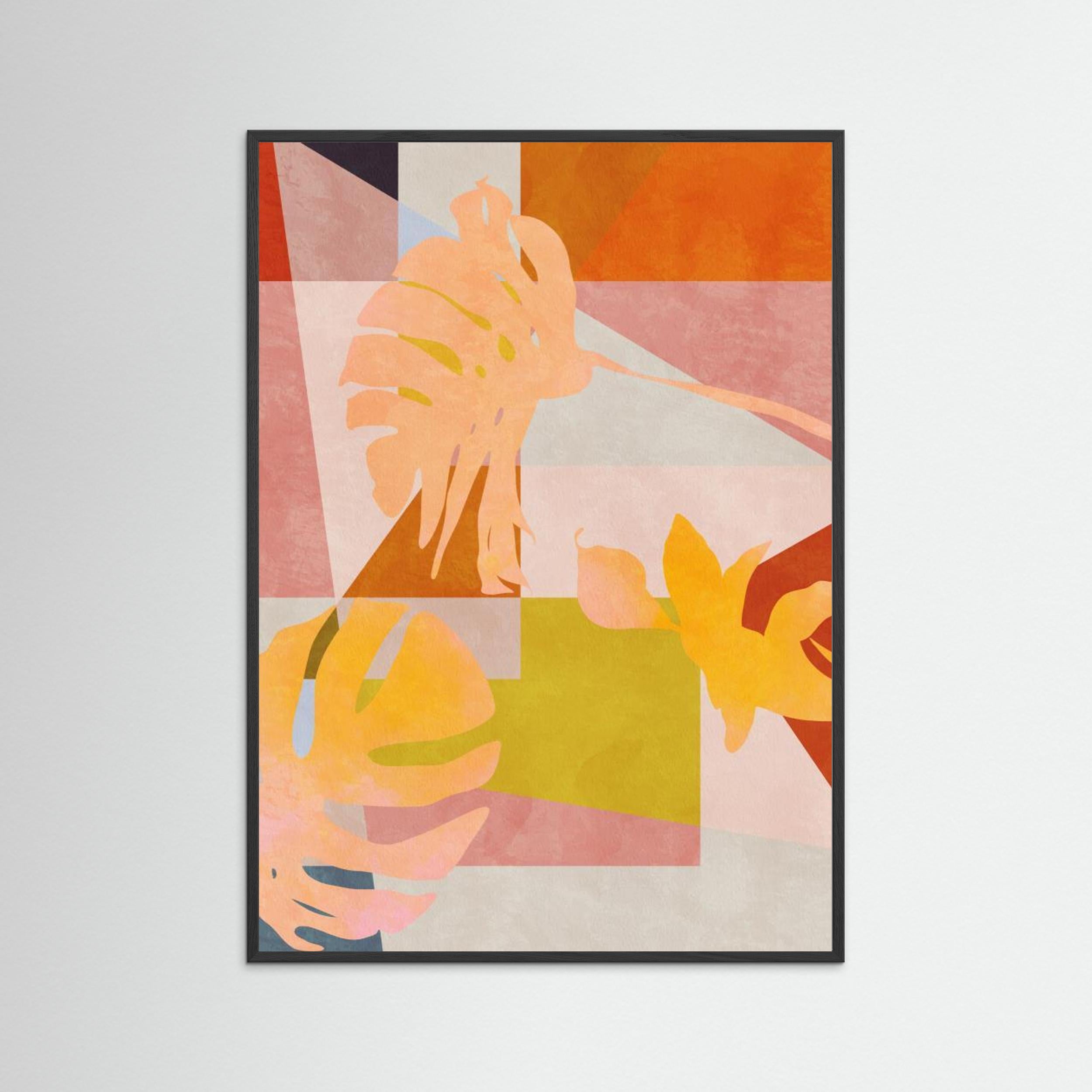 Organic Bauhaus Geometry Leaves by Ana Rut Bre