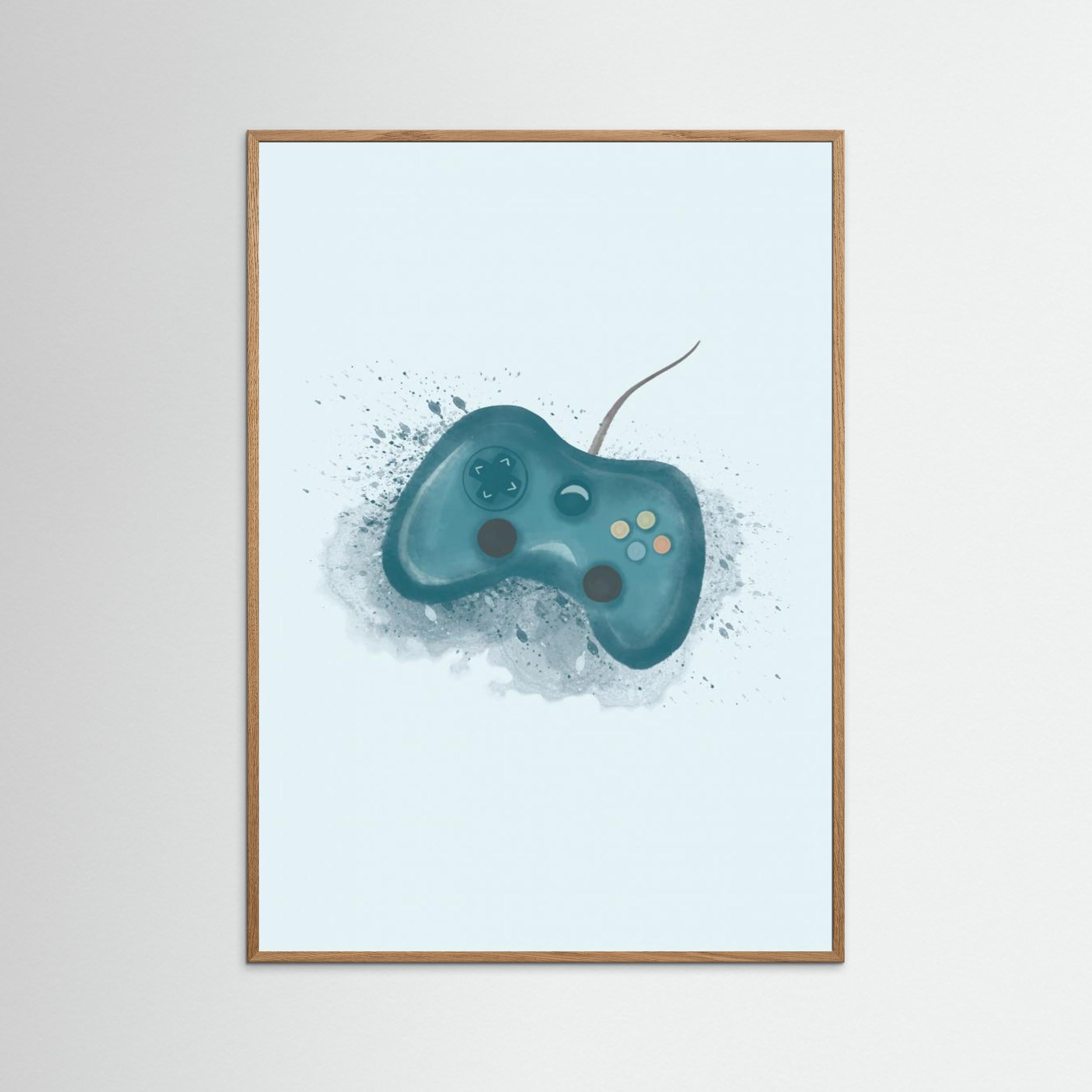 Gamer Splash Blue by Aminah Eleonora