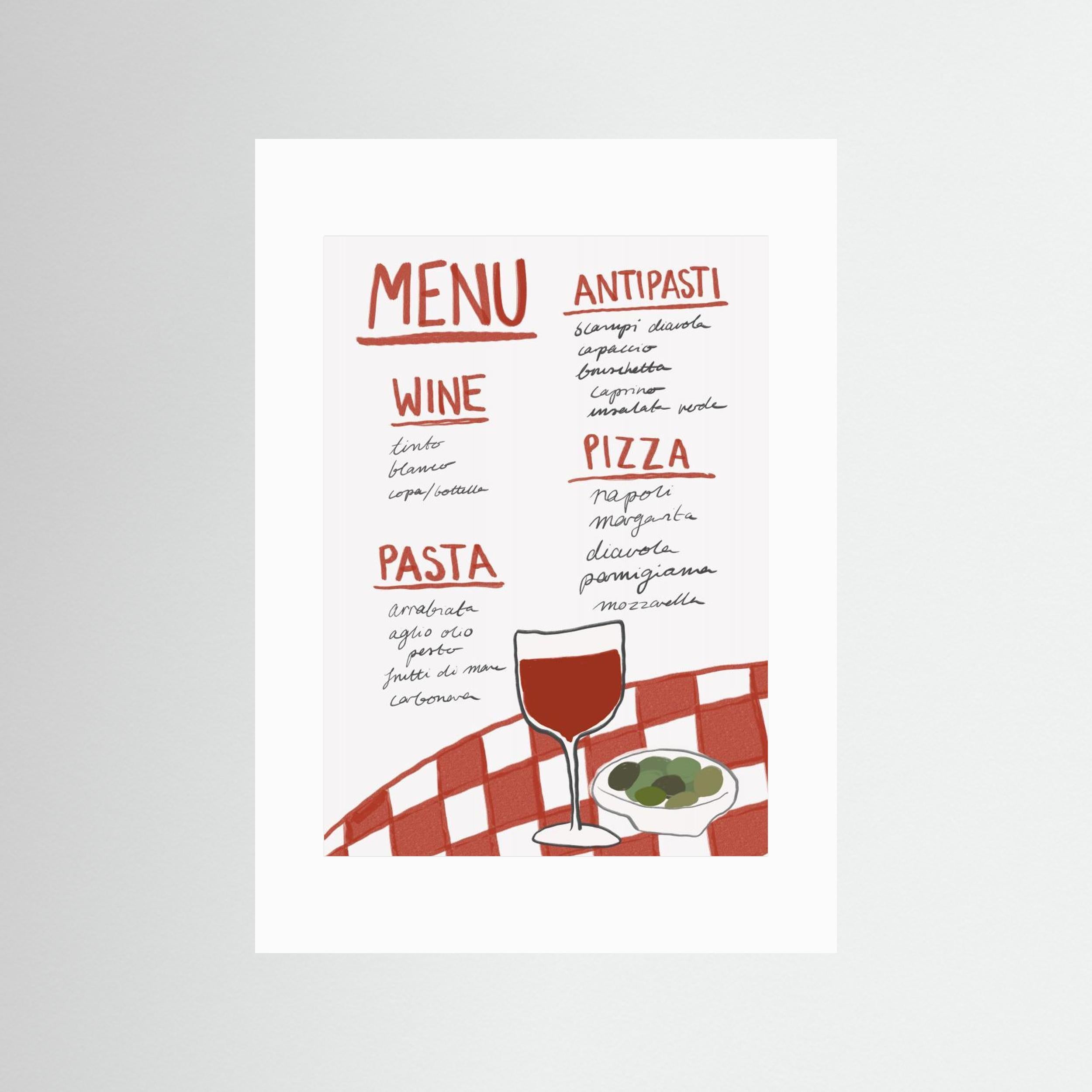 Italian Menu by Athene Fritsch