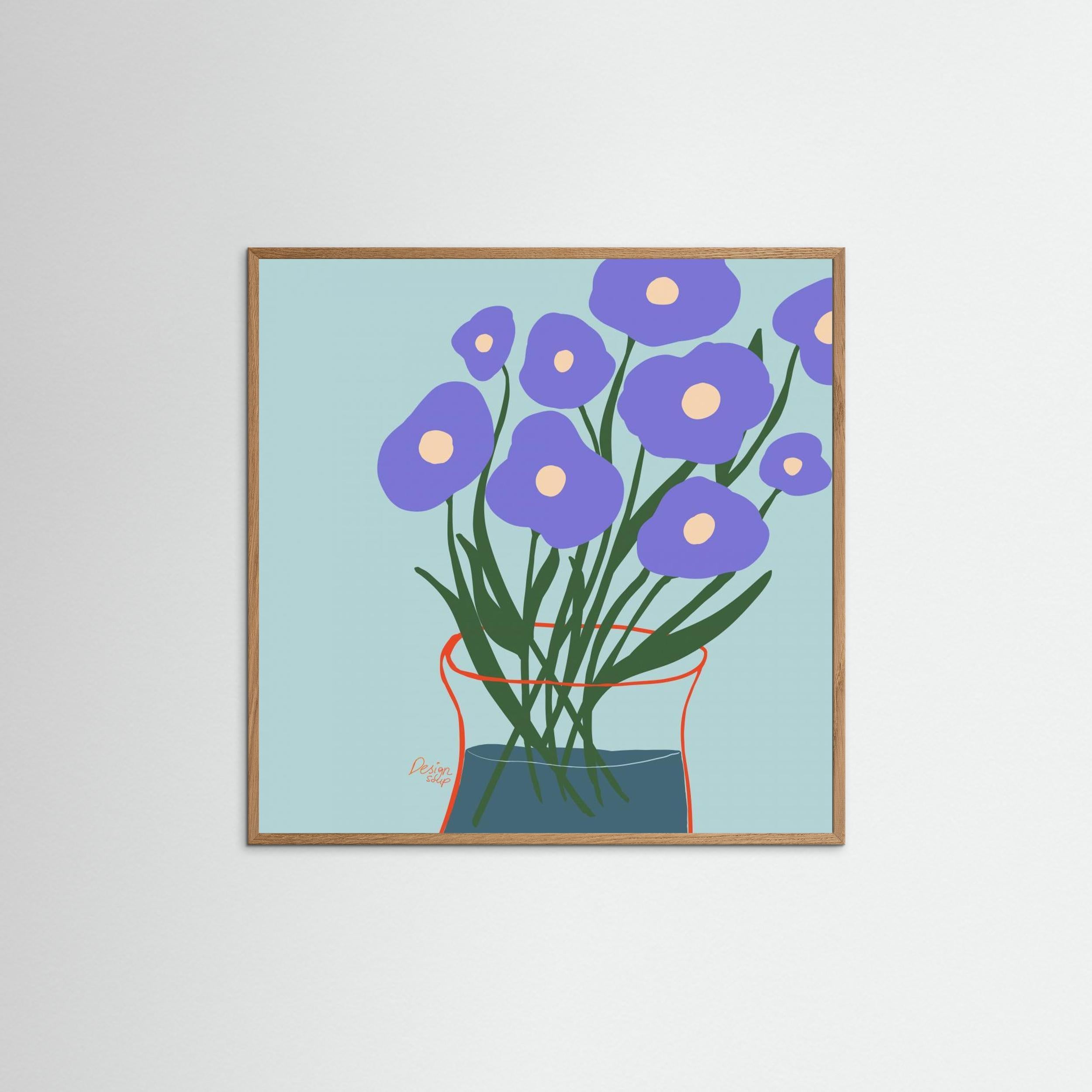 Purple Flowers by Alix Campbell