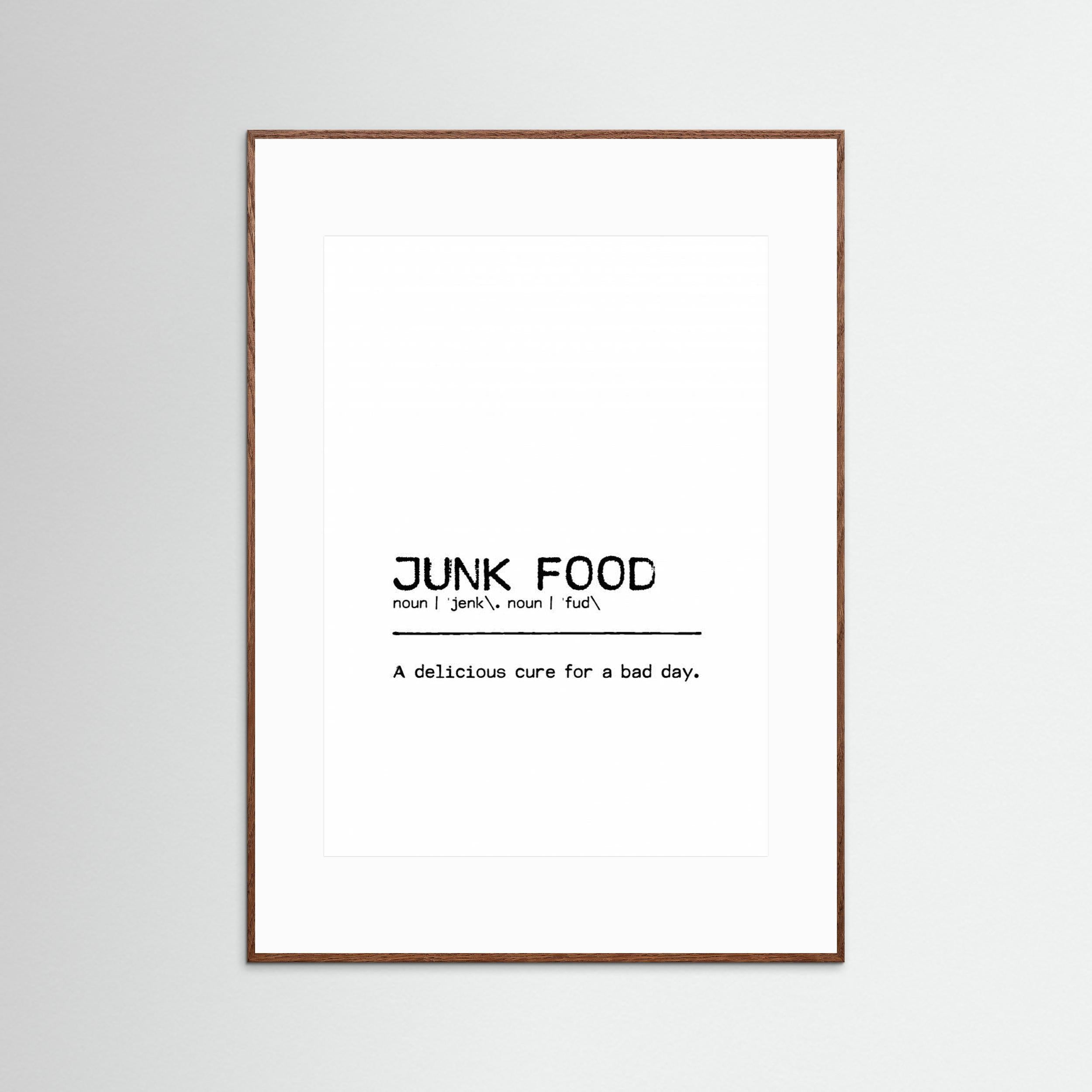 Quote Junk Food Day by Orara Studio