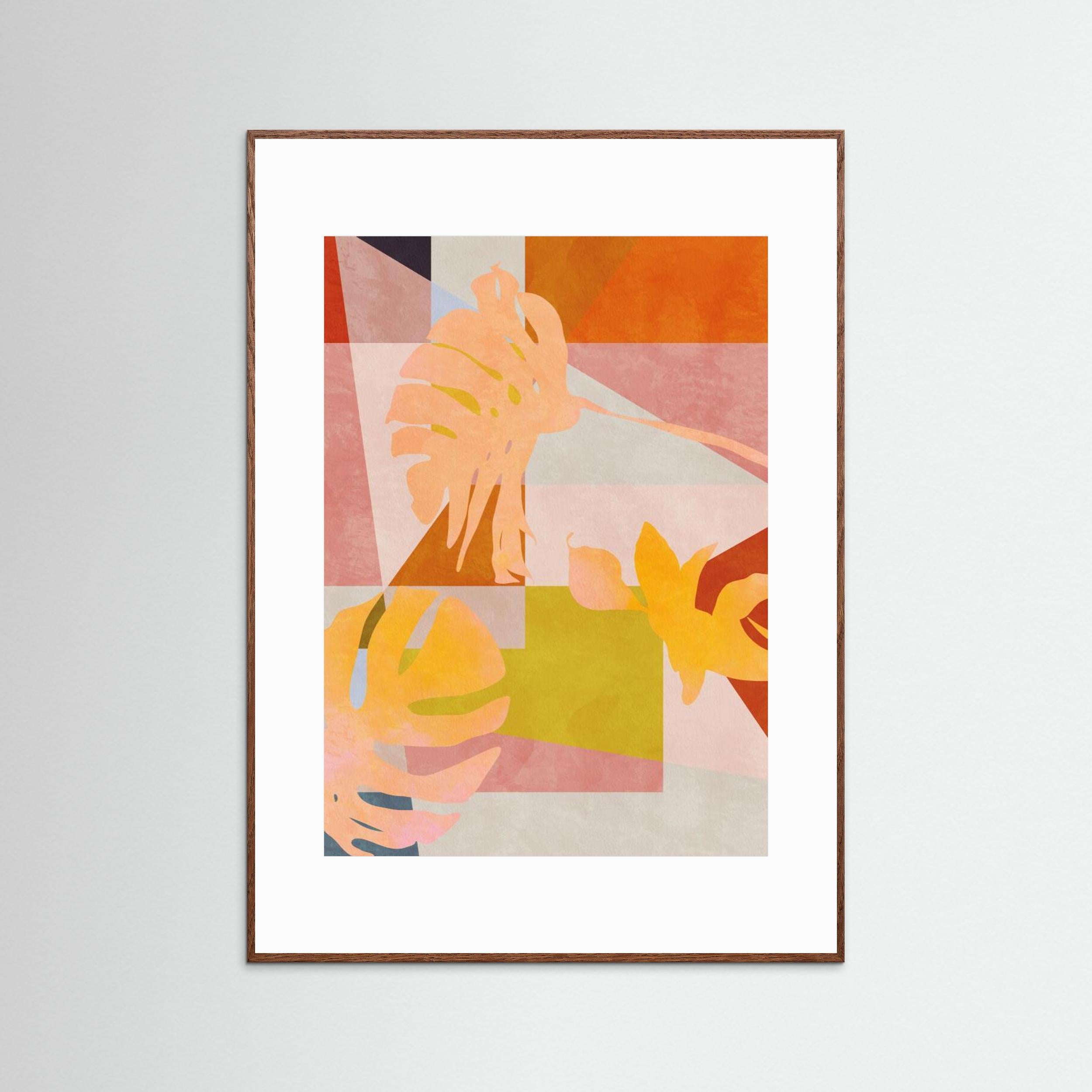 Organic Bauhaus Geometry Leaves by Ana Rut Bre