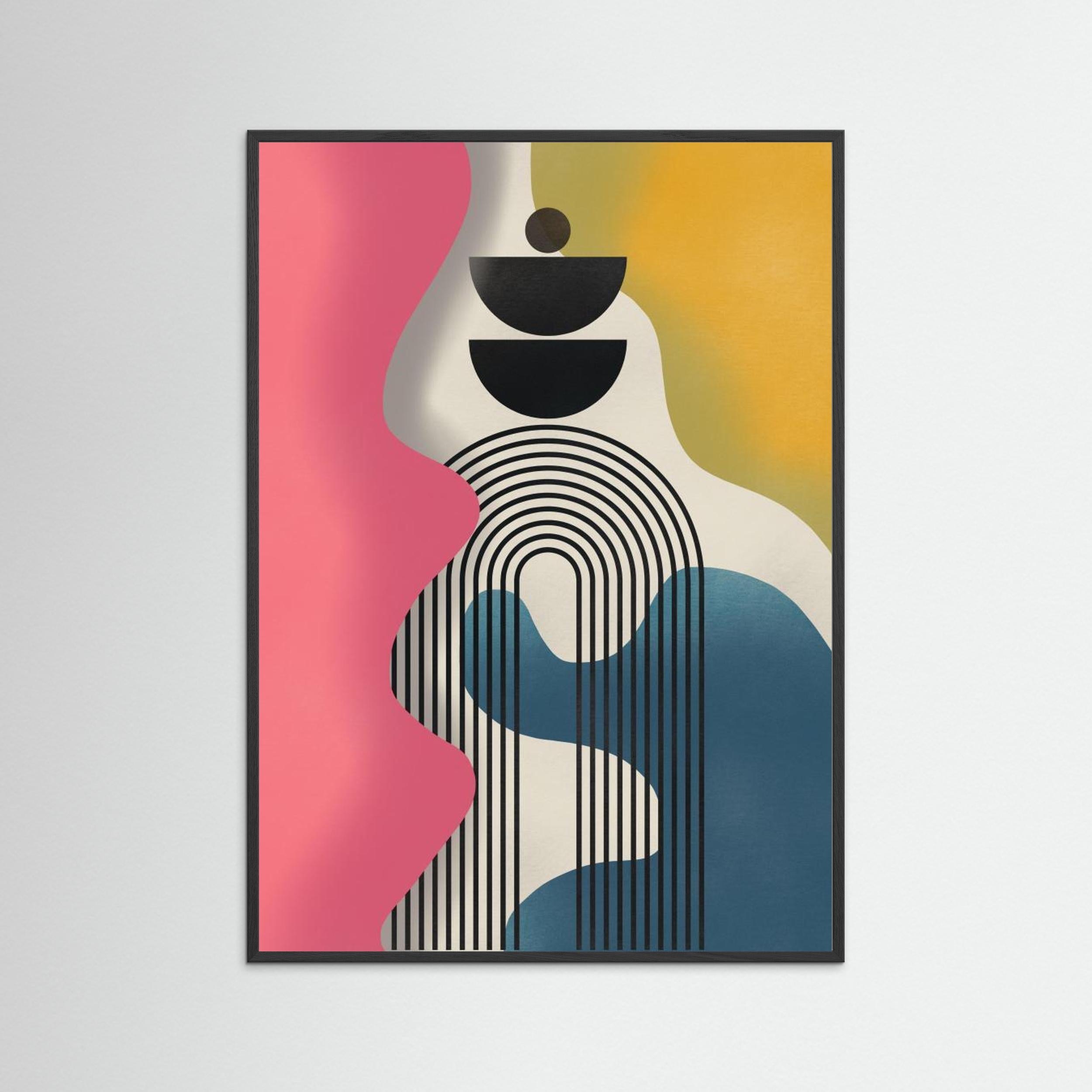 Mid Century Geometric Tricolor by Little Dean