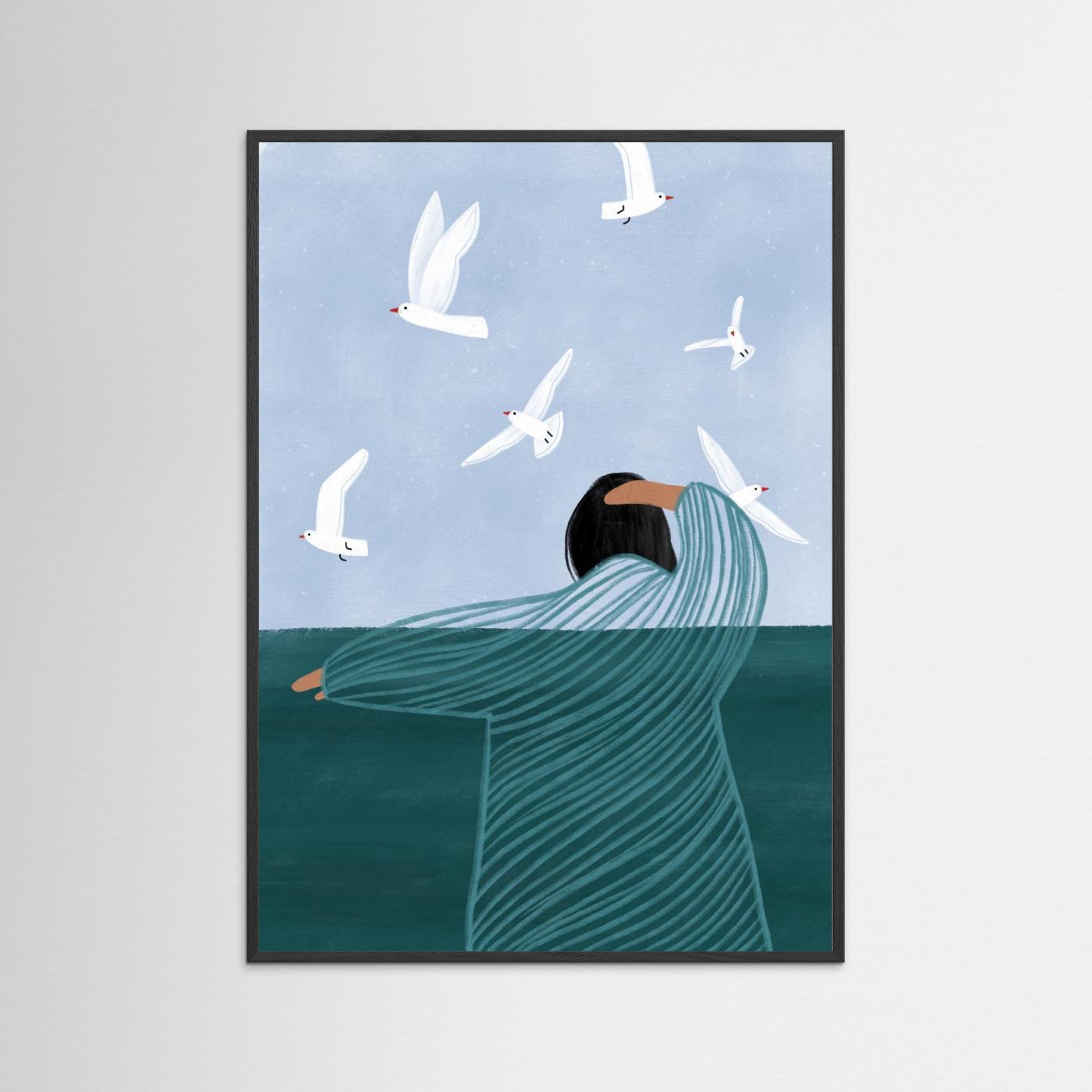 Seaside by Bea Müller - Fine Art Paper Print - dreamtprint.art - 14 x 21 cm / 5 x 8″ (A5)