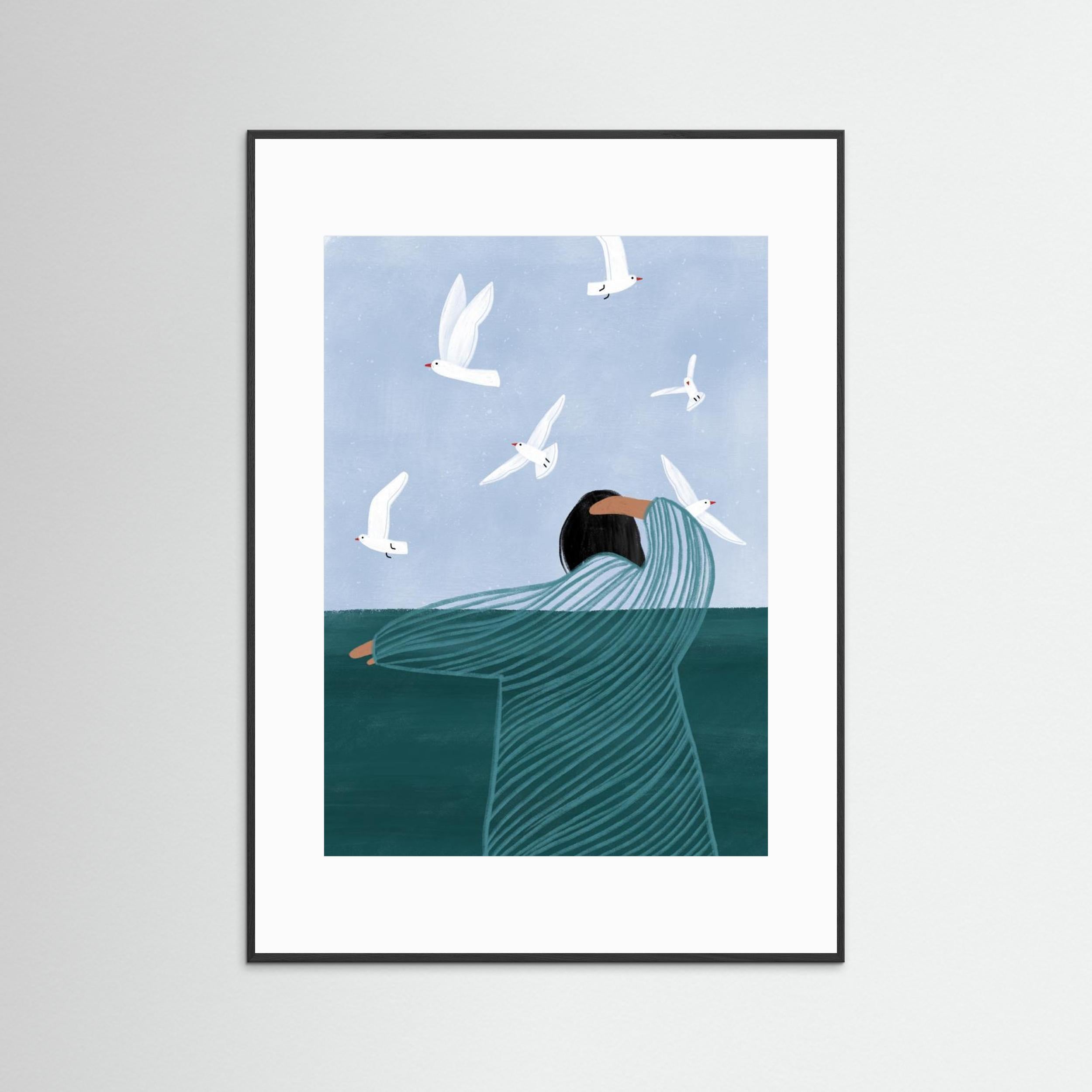 Seaside by Bea Müller - Fine Art Paper Print - dreamtprint.art - 14 x 21 cm / 5 x 8″ (A5)