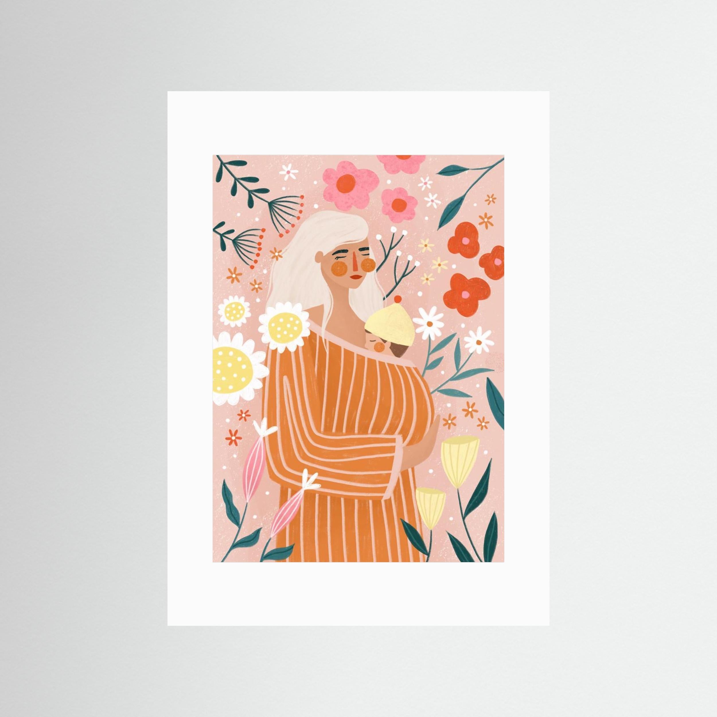 Spring Mum by Bea Müller - Fine Art Paper Print - dreamtprint.art - 14 x 21 cm / 5 x 8″ (A5)