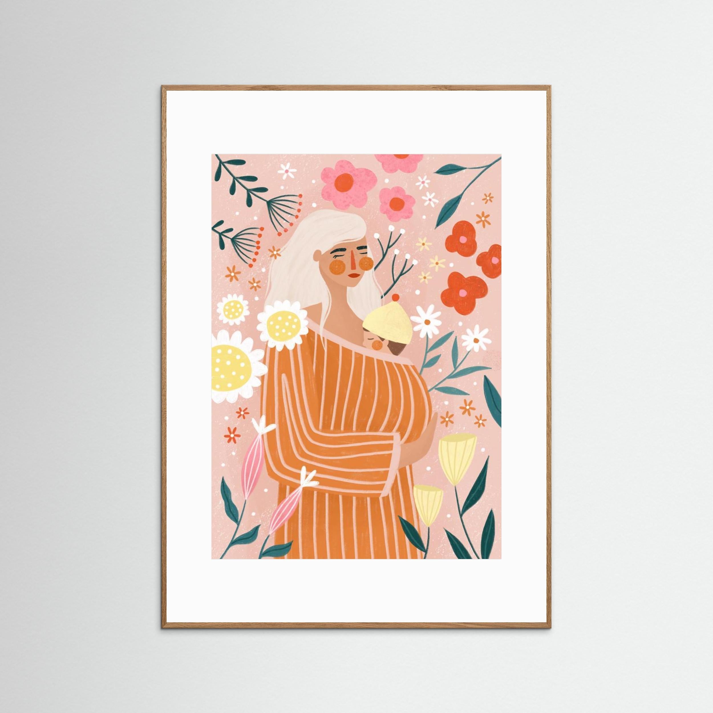 Spring Mum by Bea Müller - Fine Art Paper Print - dreamtprint.art - 14 x 21 cm / 5 x 8″ (A5)
