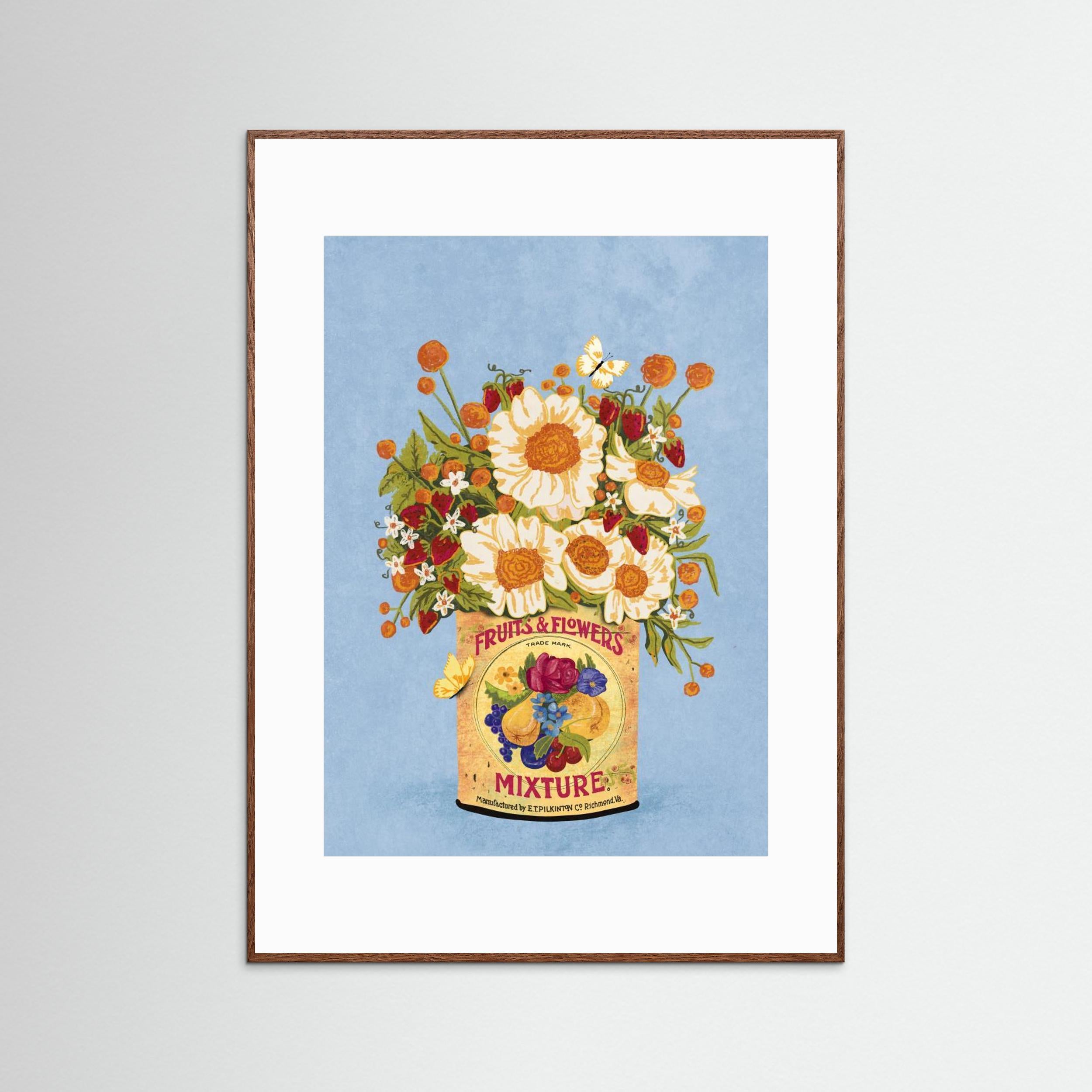 Flowers In a Vintage Tea Can by Raissa Oltmanns