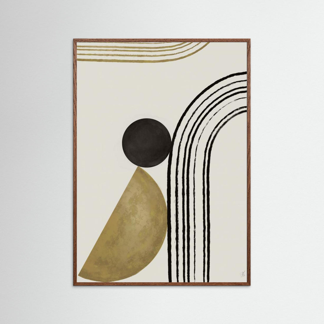 Scandi Gold Abstract by Anne Marie Volfova