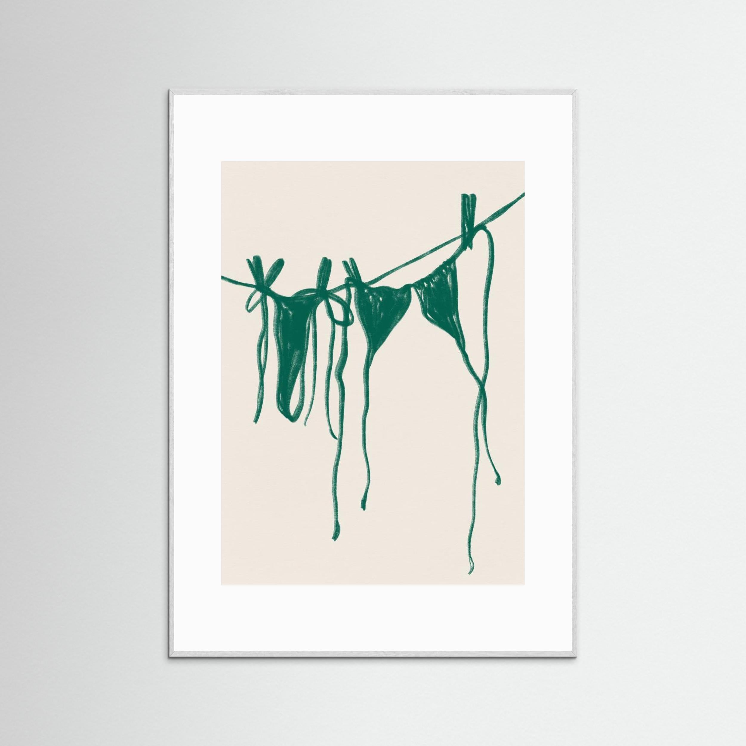 Bikini hanging on line by Tara Royle