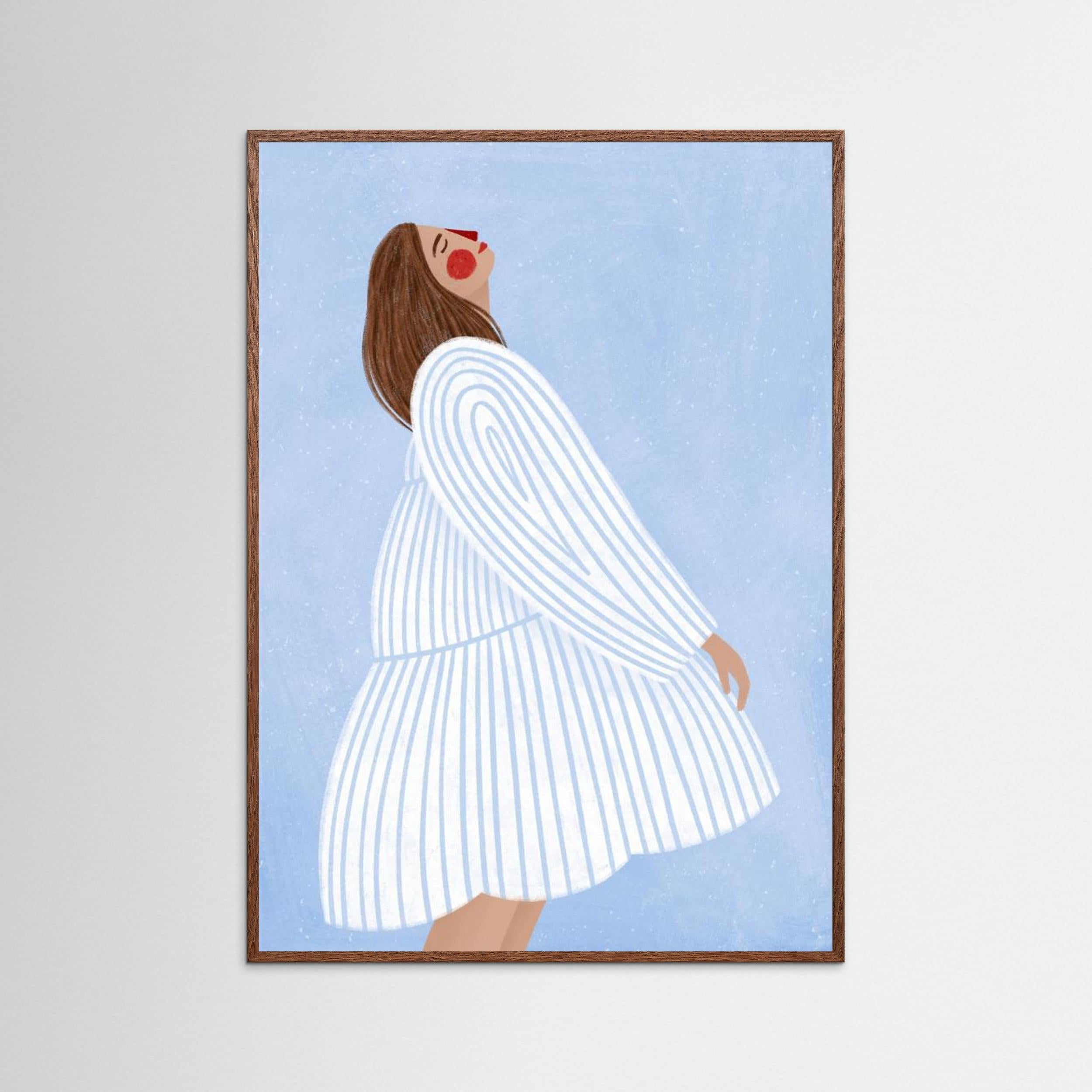 The Woman With the Blue Stripes by Bea Müller - Fine Art Paper Print - dreamtprint.art - 14 x 21 cm / 5 x 8″ (A5)