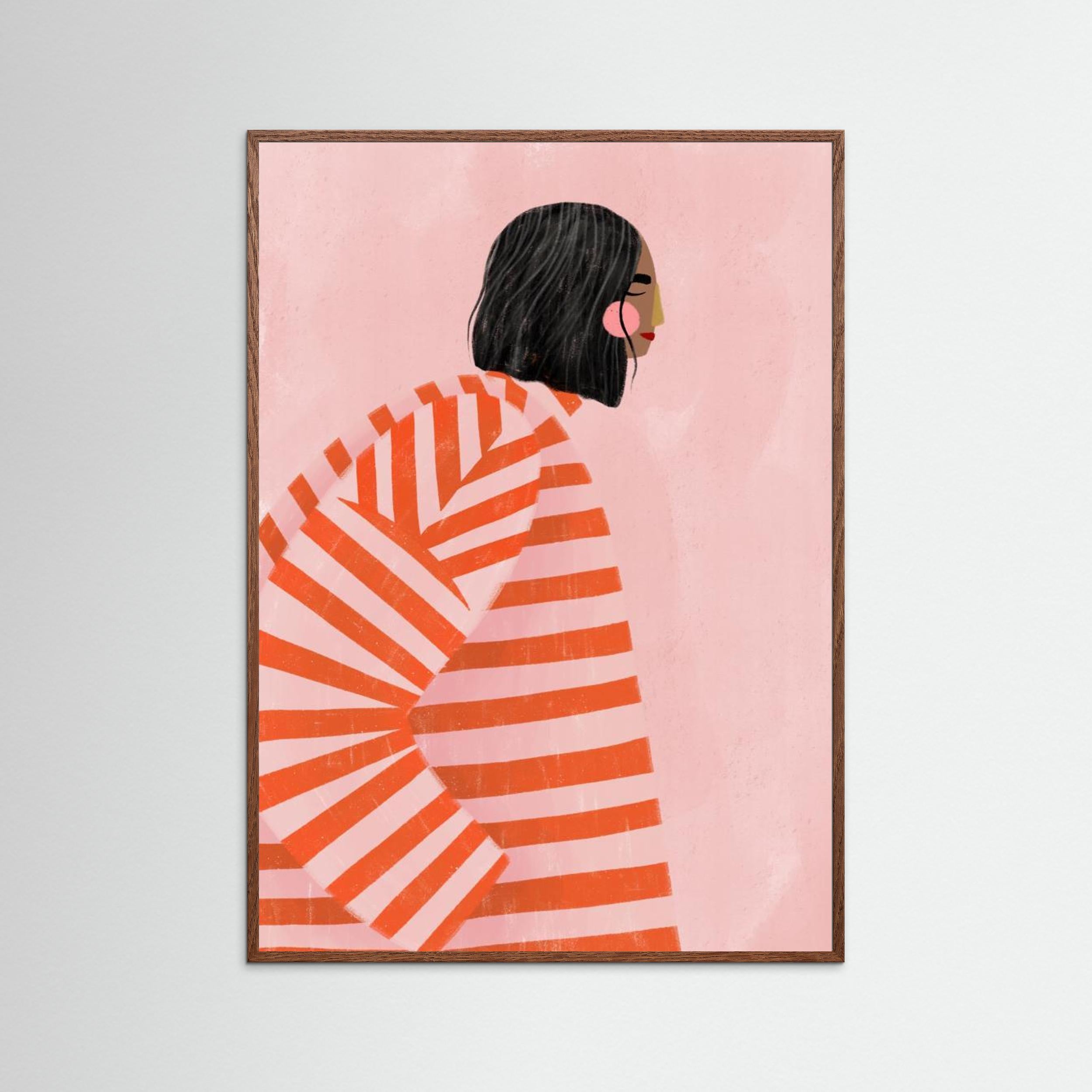The Woman With the Orange Stripes by Bea Müller - Fine Art Paper Print - dreamtprint.art - 14 x 21 cm / 5 x 8″ (A5)