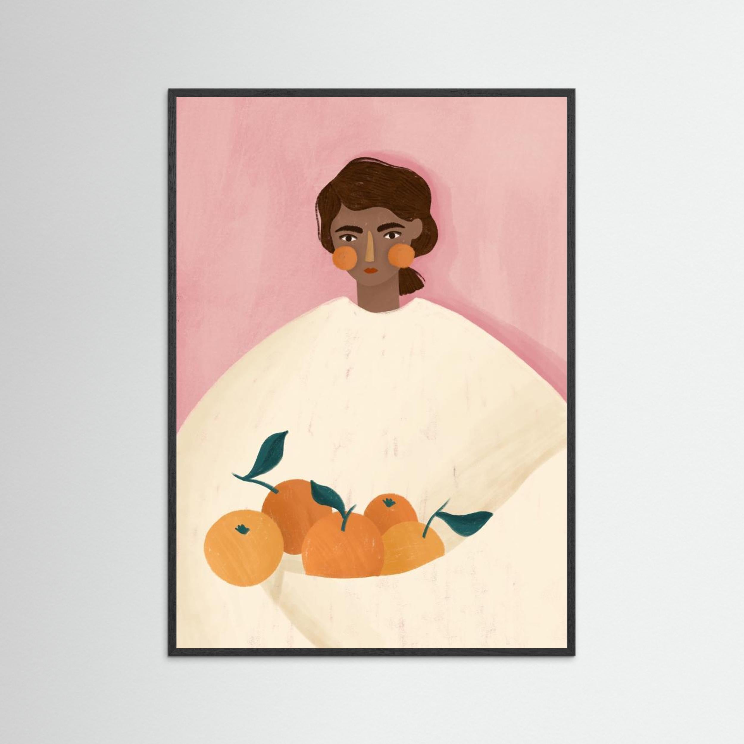 The Woman With the Oranges by Bea Müller - Fine Art Paper Print - dreamtprint.art - 14 x 21 cm / 5 x 8″ (A5)
