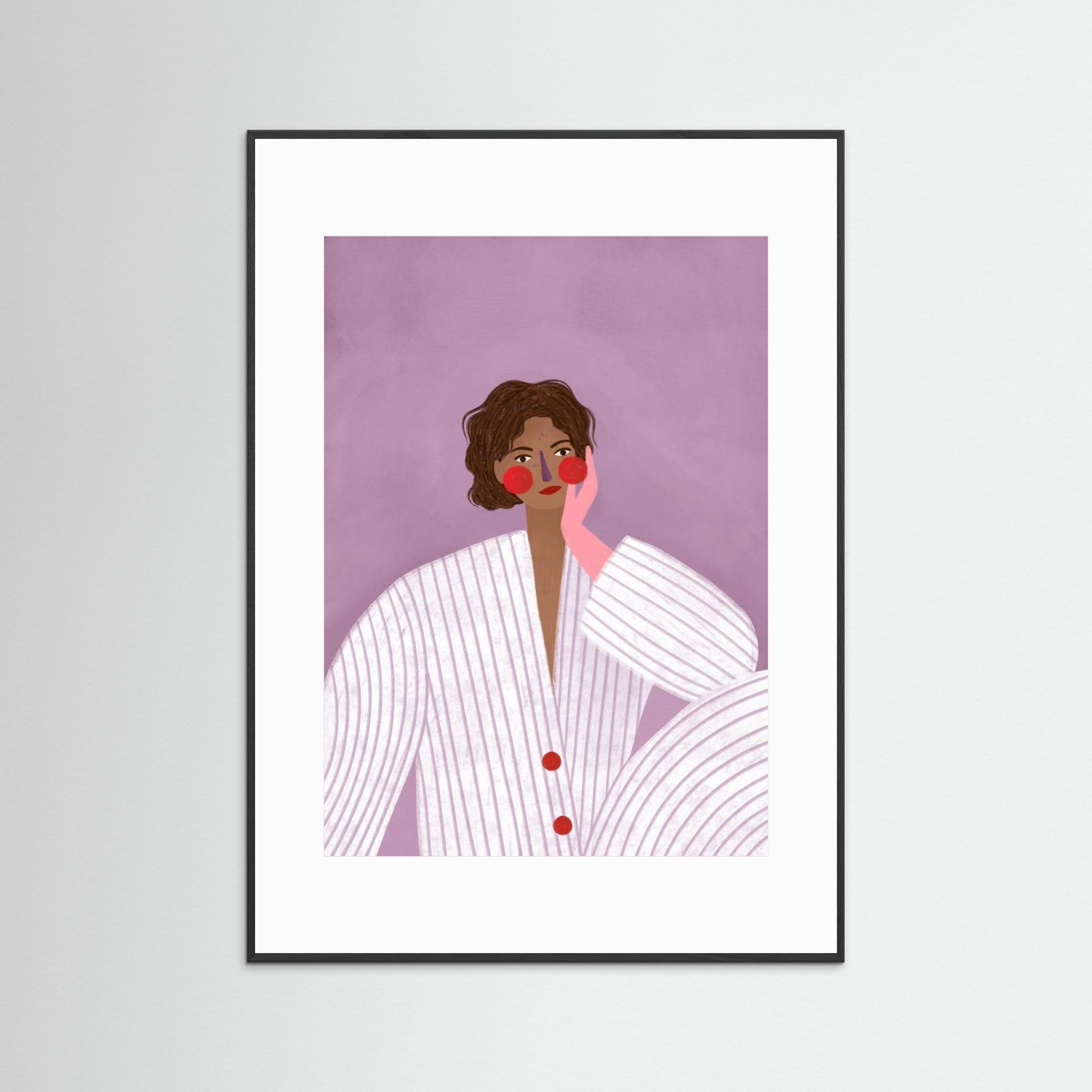 The Woman With the Pink Glove by Bea Müller - Fine Art Paper Print - dreamtprint.art - 14 x 21 cm / 5 x 8″ (A5)