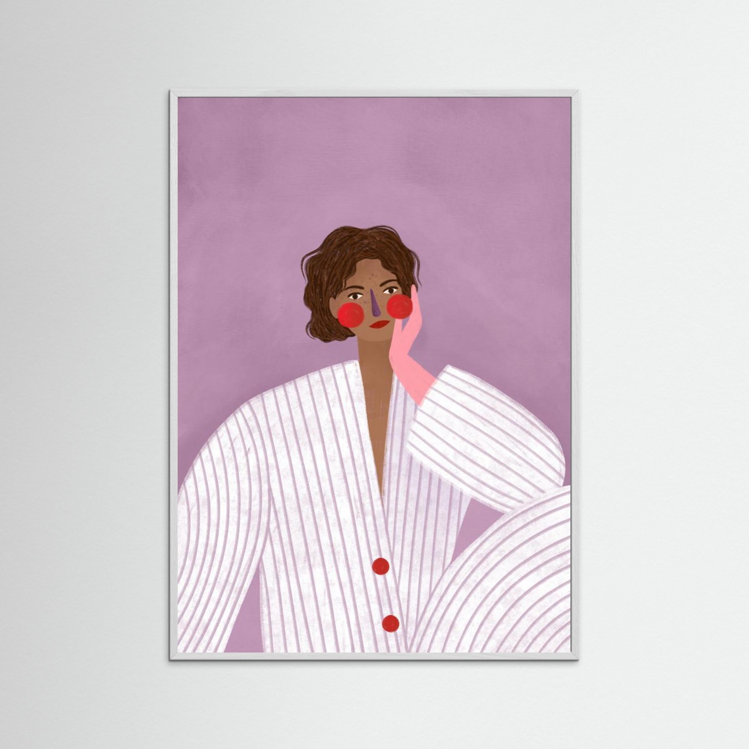 The Woman With the Pink Glove by Bea Müller - Fine Art Paper Print - dreamtprint.art - 14 x 21 cm / 5 x 8″ (A5)