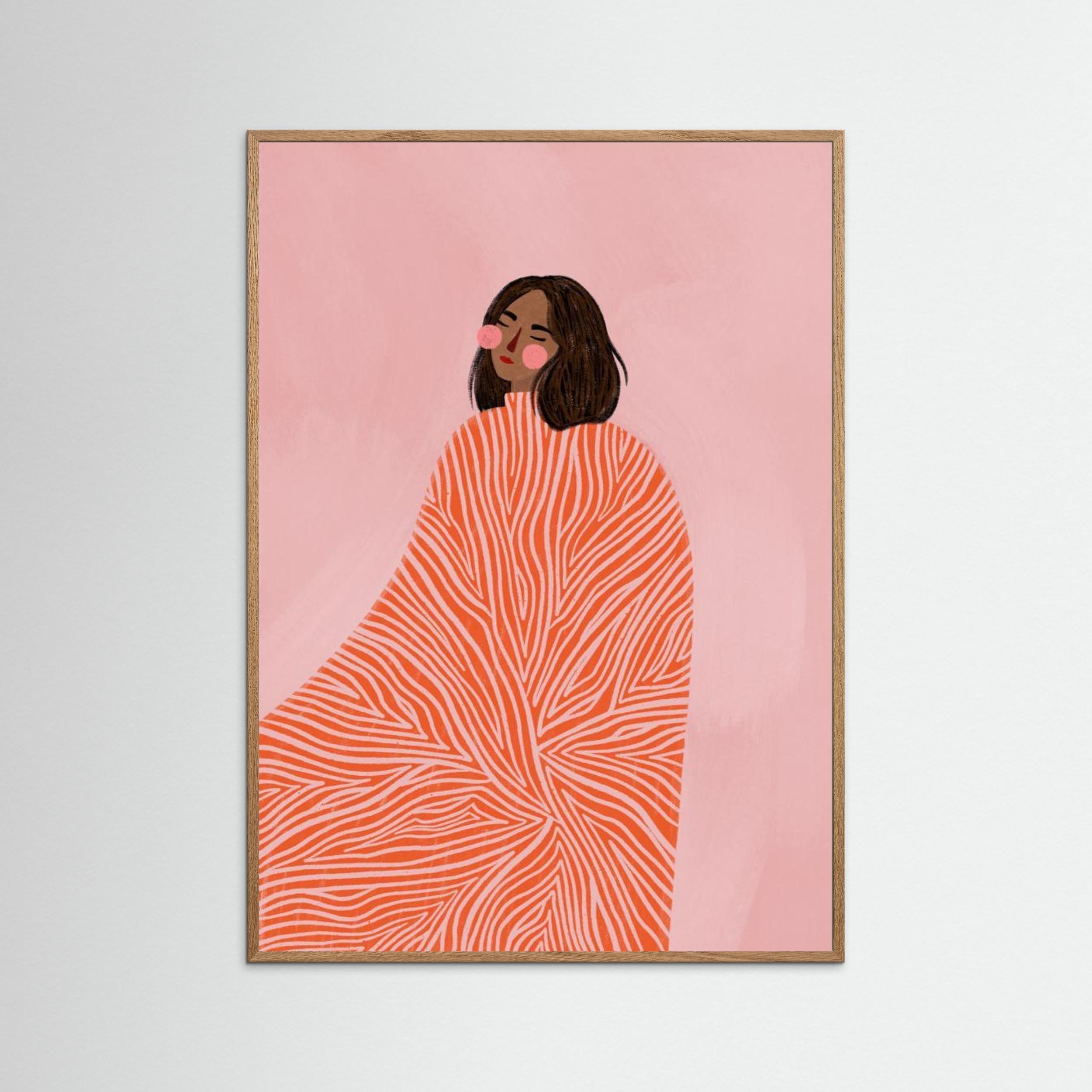 The Woman With the Swirls by Bea Müller - Fine Art Paper Print - dreamtprint.art - 14 x 21 cm / 5 x 8″ (A5)