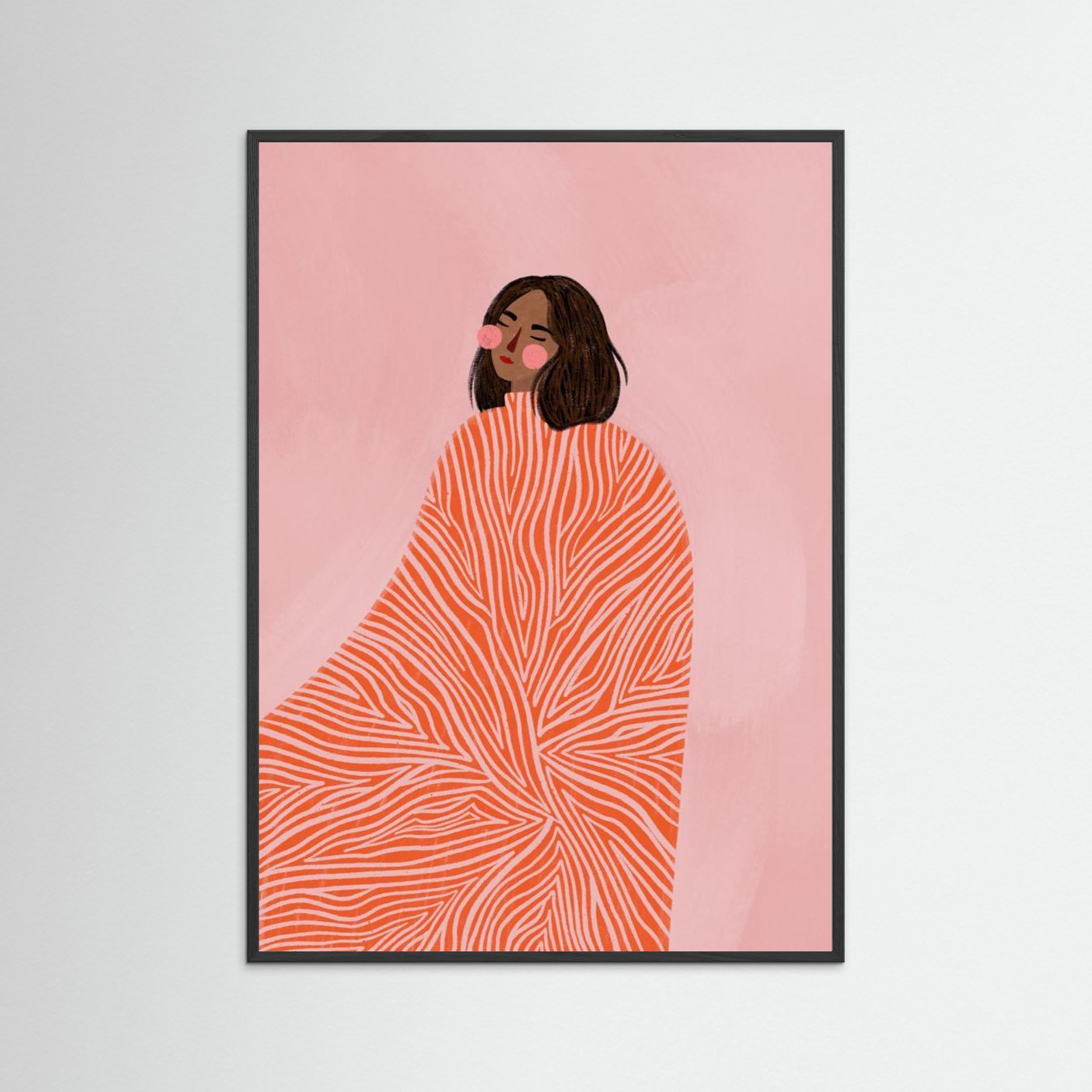 The Woman With the Swirls by Bea Müller - Fine Art Paper Print - dreamtprint.art - 14 x 21 cm / 5 x 8″ (A5)