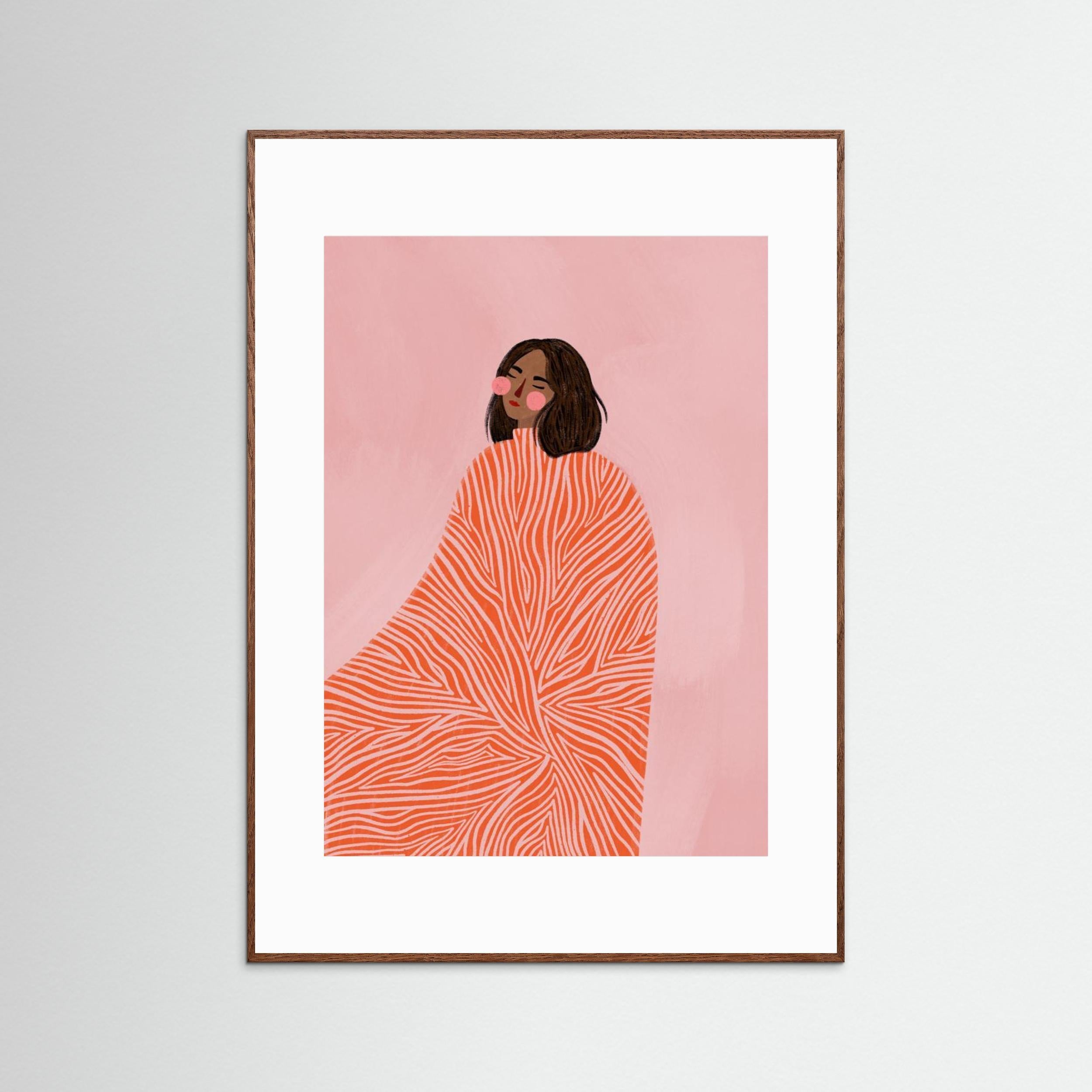 The Woman With the Swirls by Bea Müller - Fine Art Paper Print - dreamtprint.art - 14 x 21 cm / 5 x 8″ (A5)