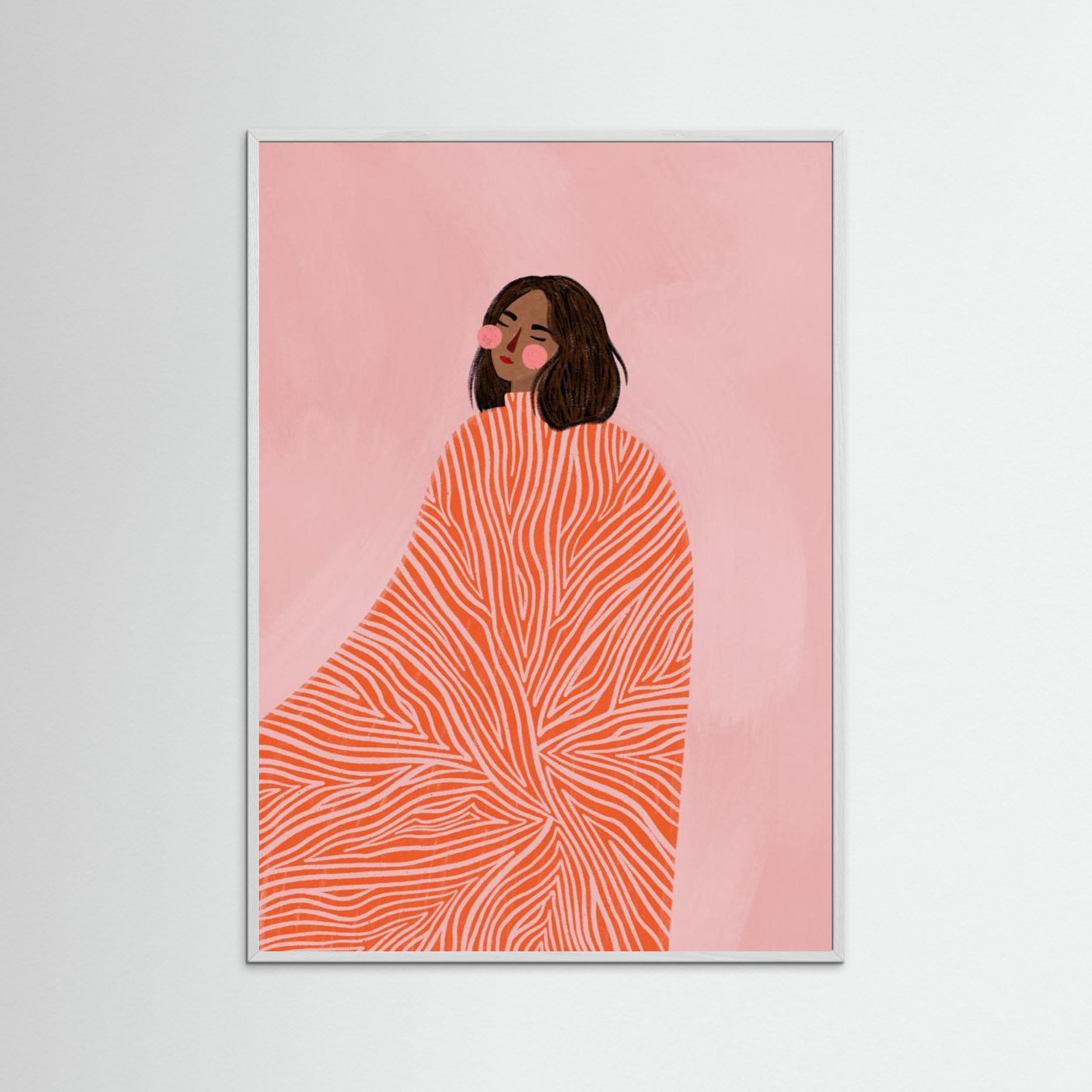 The Woman With the Swirls by Bea Müller - Fine Art Paper Print - dreamtprint.art - 14 x 21 cm / 5 x 8″ (A5)