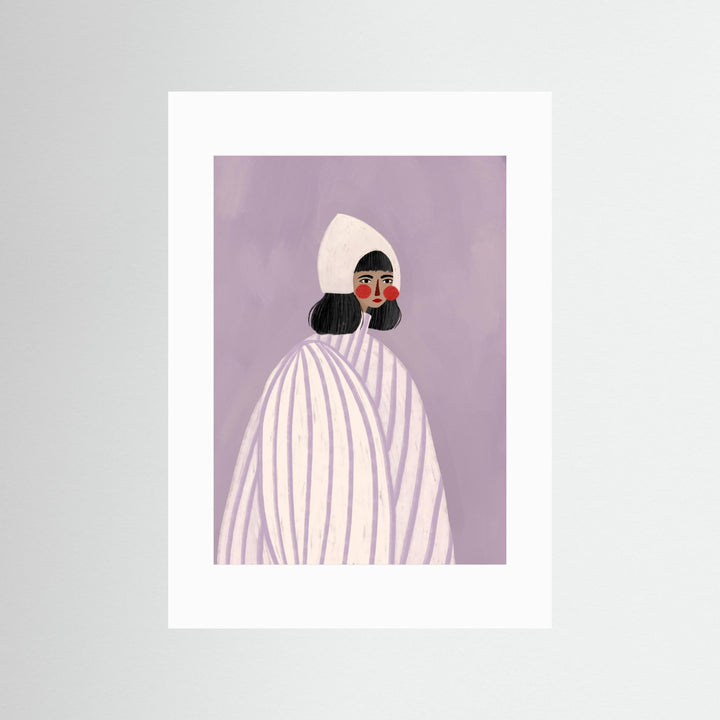The Woman With the White Hat by Bea Müller - Fine Art Paper Print - dreamtprint.art - 14 x 21 cm / 5 x 8″ (A5)