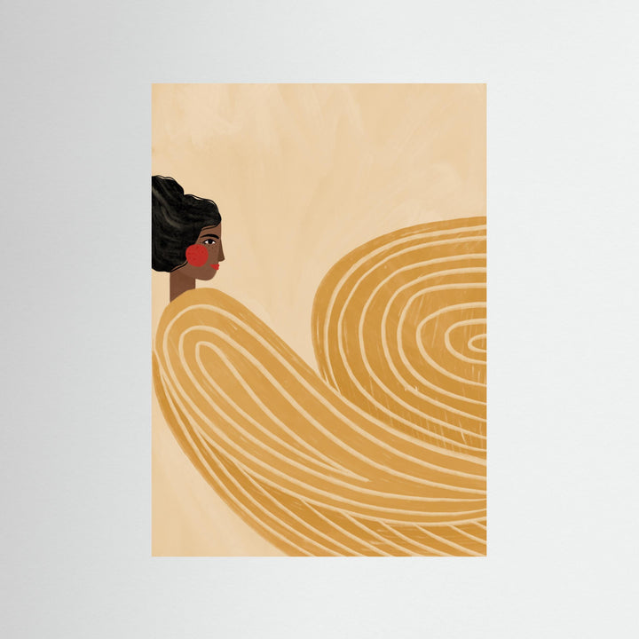 The Woman With the Yellow Stripes by Bea Müller - Fine Art Paper Print - dreamtprint.art - 14 x 21 cm / 5 x 8″ (A5)