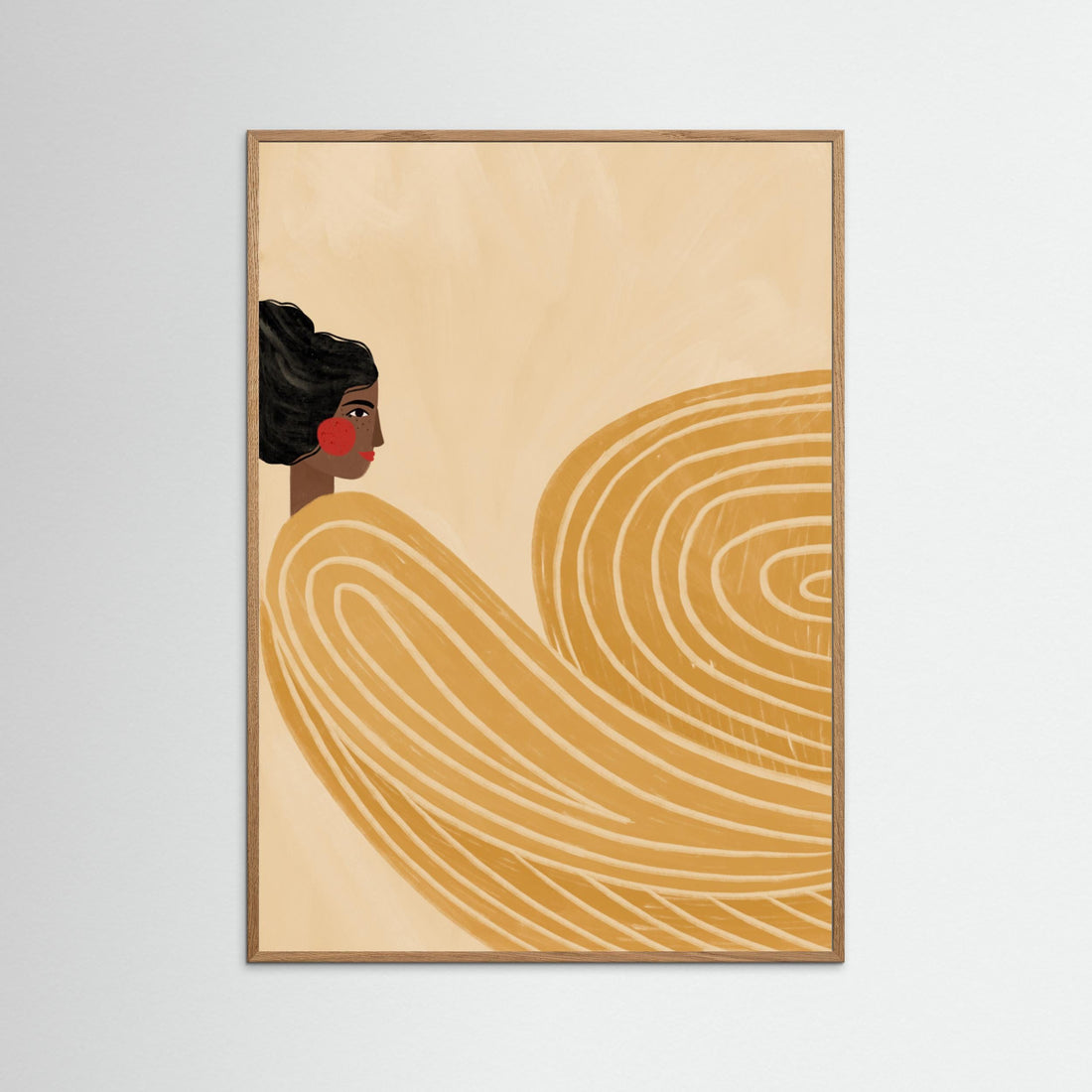 The Woman With the Yellow Stripes by Bea Müller - Fine Art Paper Print - dreamtprint.art - 14 x 21 cm / 5 x 8″ (A5)