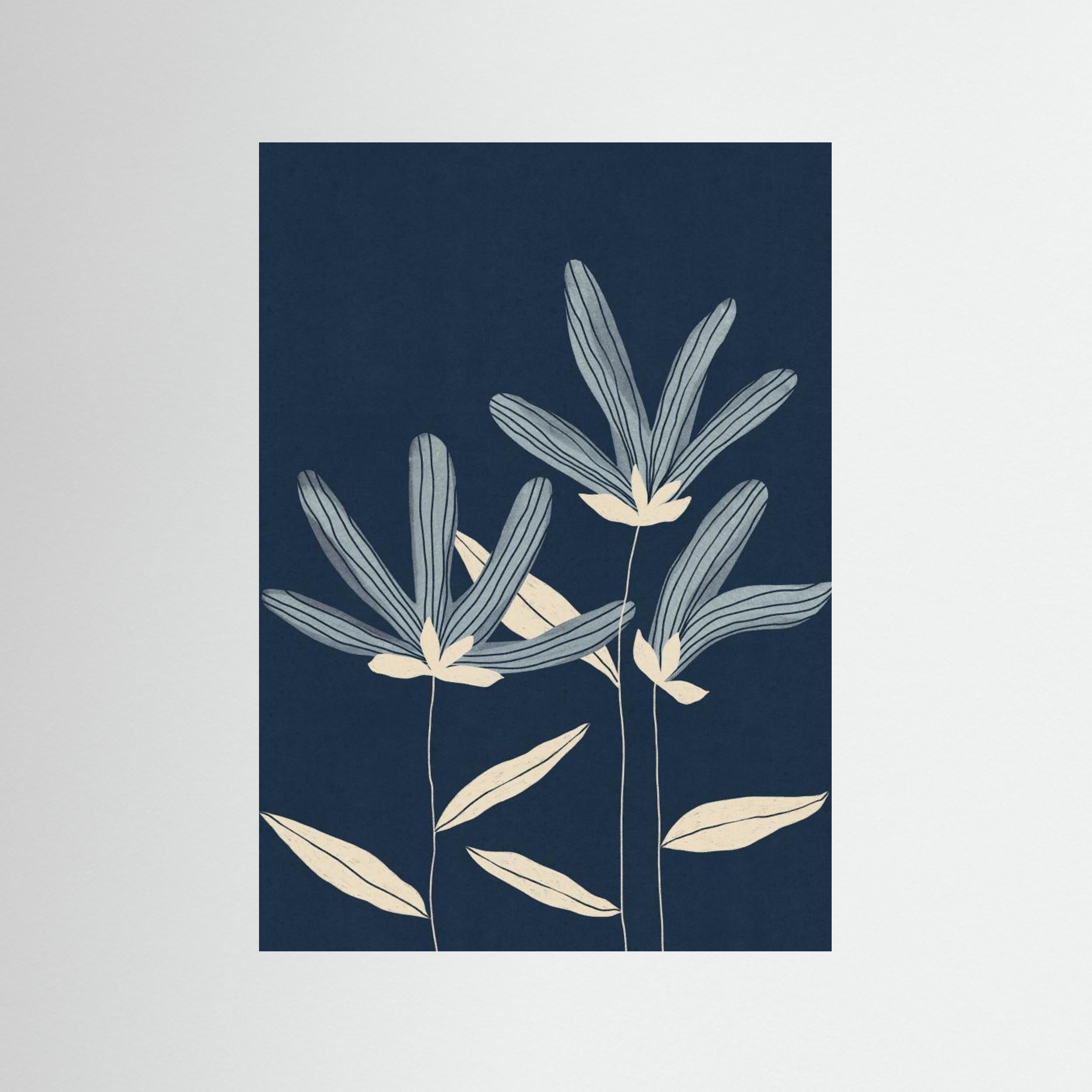 Three Flowers by Alisa Galitsyna - Fine Art Paper Print - dreamtprint.art - 14 x 21 cm / 5 x 8″ (A5)