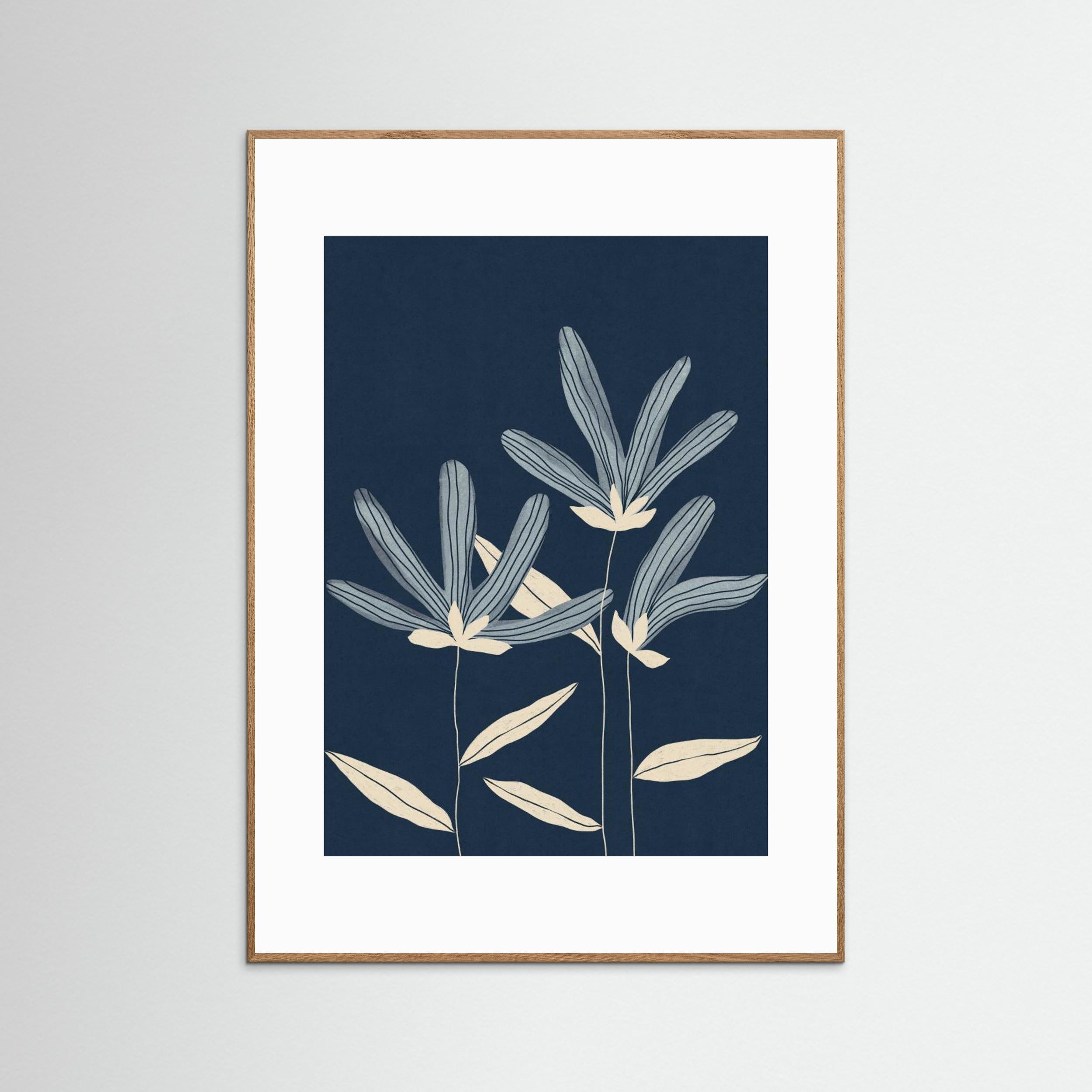 Three Flowers by Alisa Galitsyna - Fine Art Paper Print - dreamtprint.art - 14 x 21 cm / 5 x 8″ (A5)