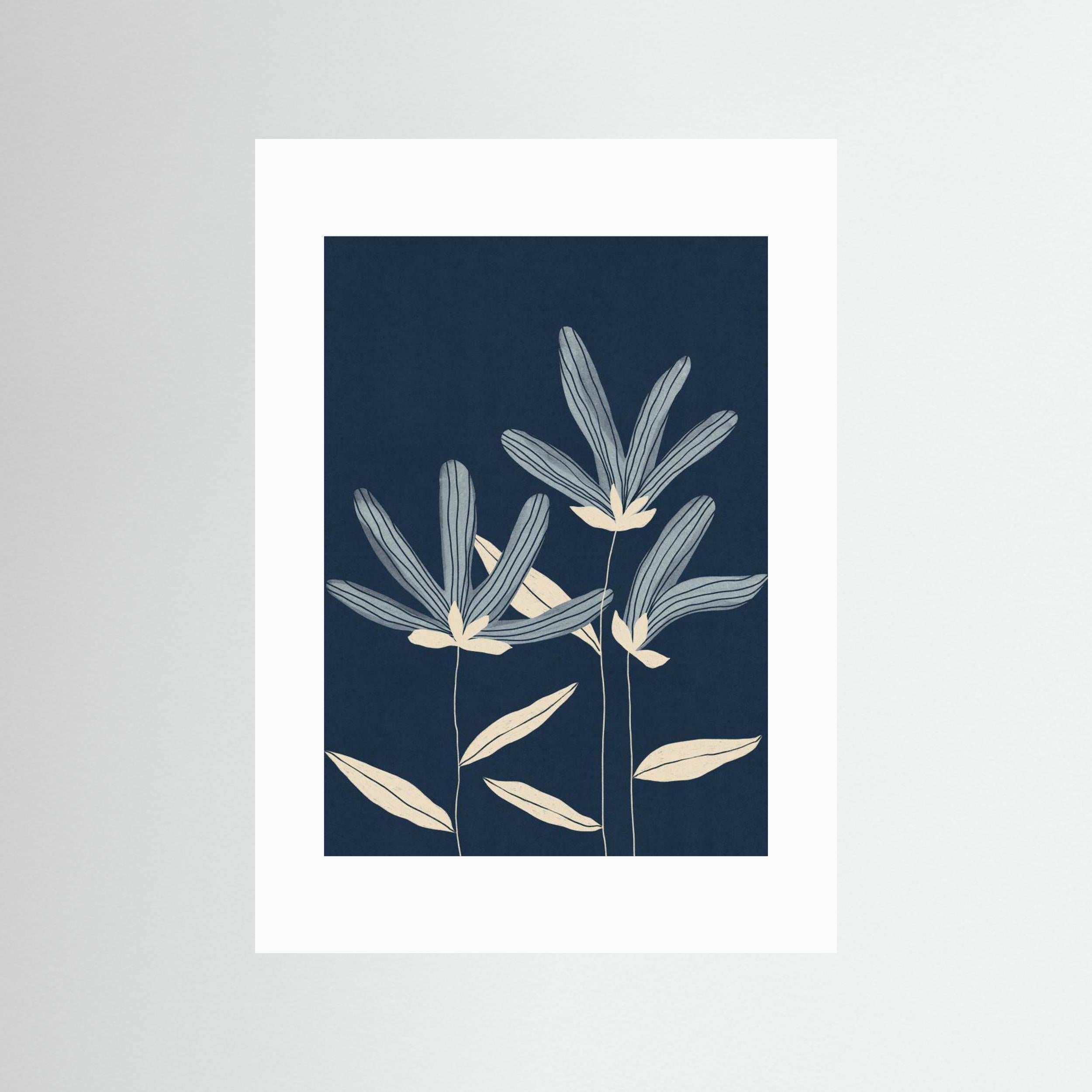 Three Flowers by Alisa Galitsyna - Fine Art Paper Print - dreamtprint.art - 14 x 21 cm / 5 x 8″ (A5)