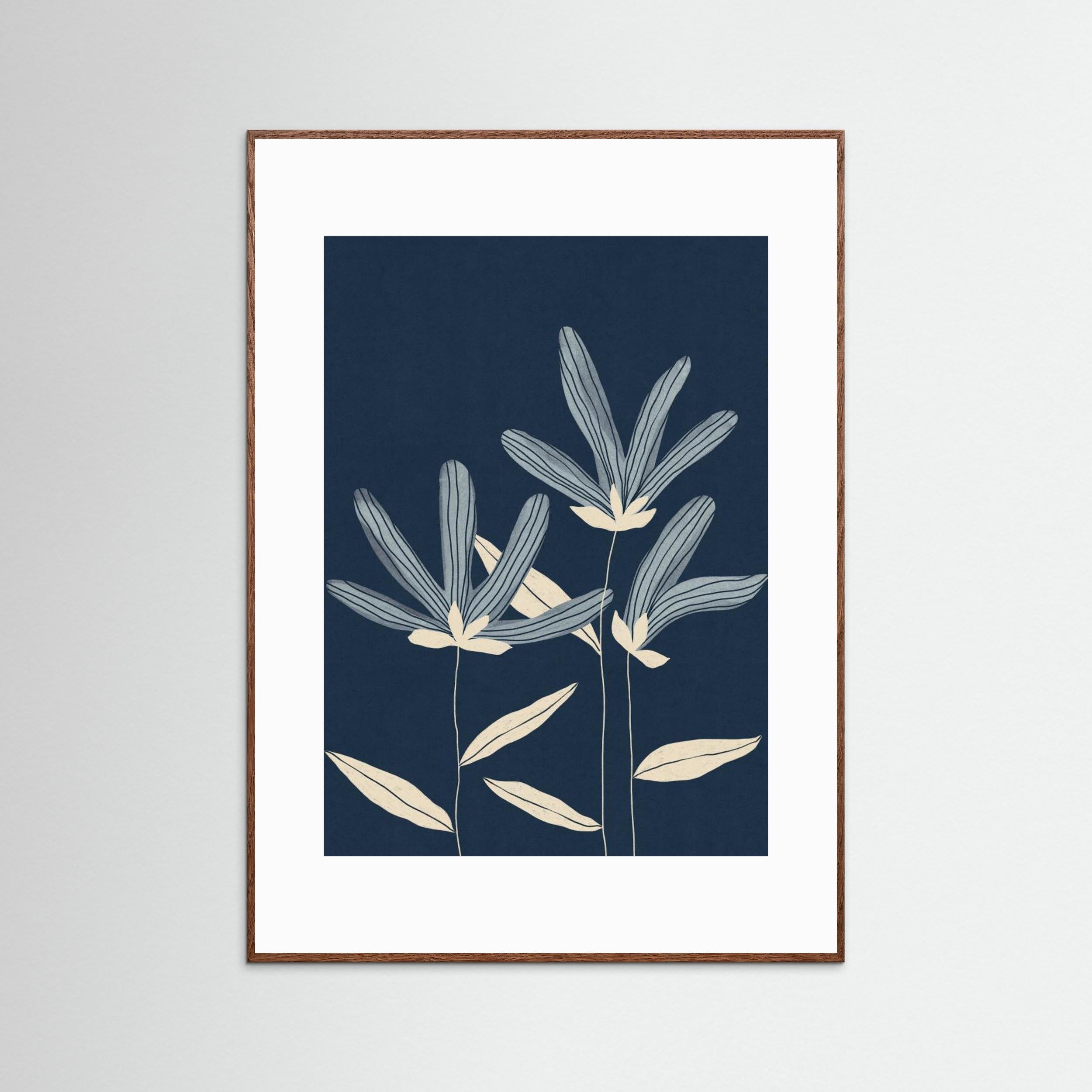 Three Flowers by Alisa Galitsyna - Fine Art Paper Print - dreamtprint.art - 14 x 21 cm / 5 x 8″ (A5)