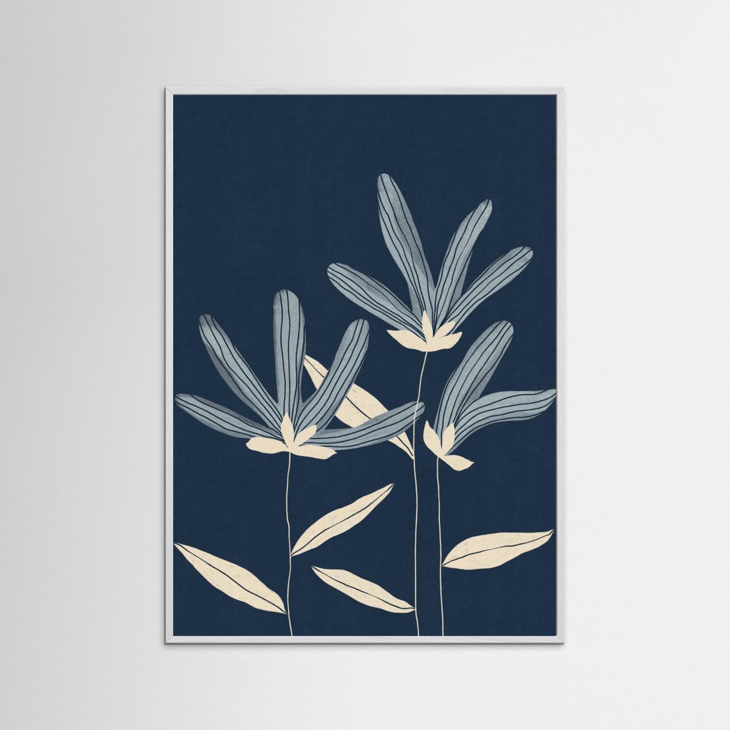 Three Flowers by Alisa Galitsyna - Fine Art Paper Print - dreamtprint.art - 14 x 21 cm / 5 x 8″ (A5)