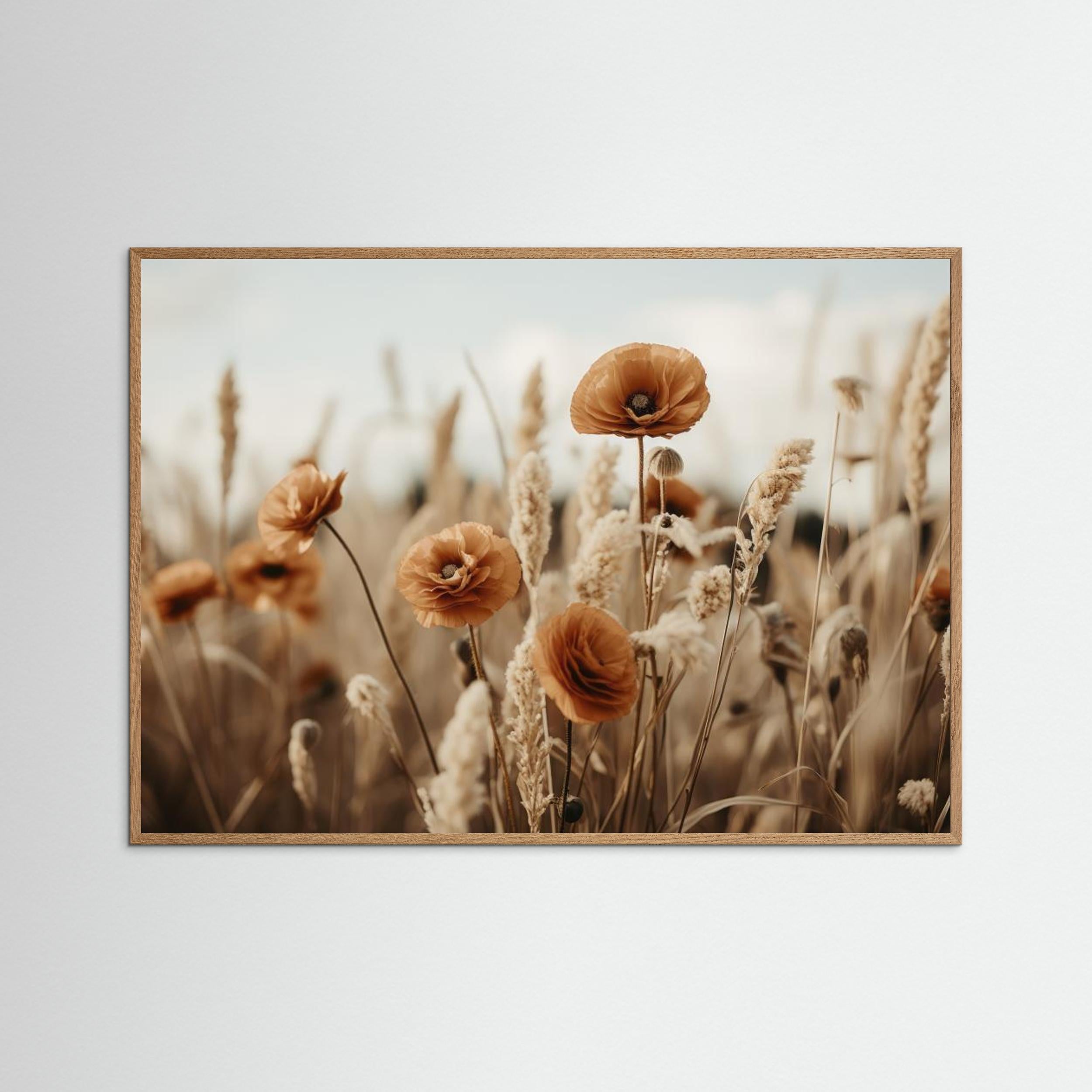 Orange Poppy Field by Treechild