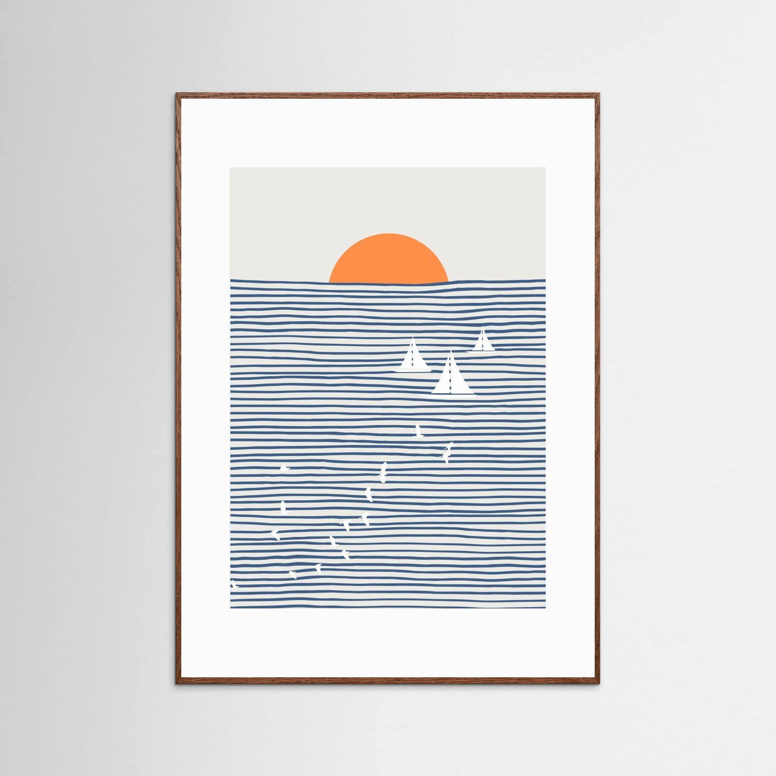 Three White Sails by Little Dean