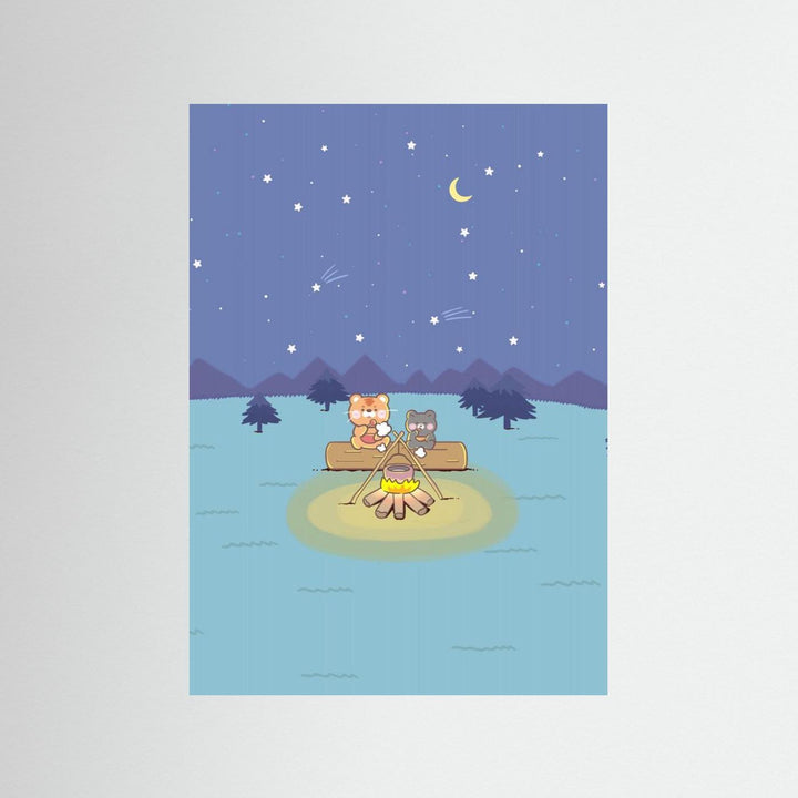 Bears Camping Under Stars by Xuan Thai