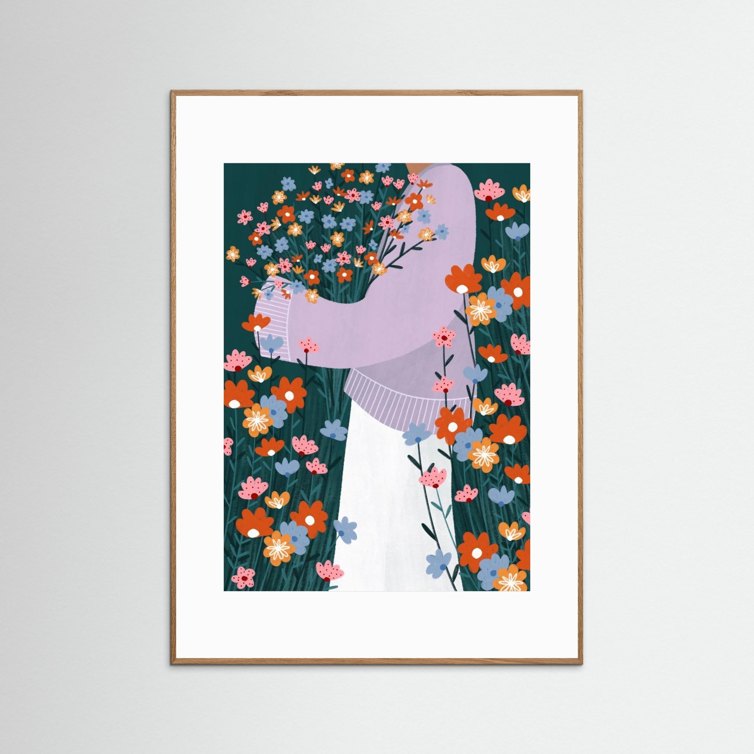 Wildflower Garden by Bea Müller - Fine Art Paper Print - dreamtprint.art - 14 x 21 cm / 5 x 8″ (A5)