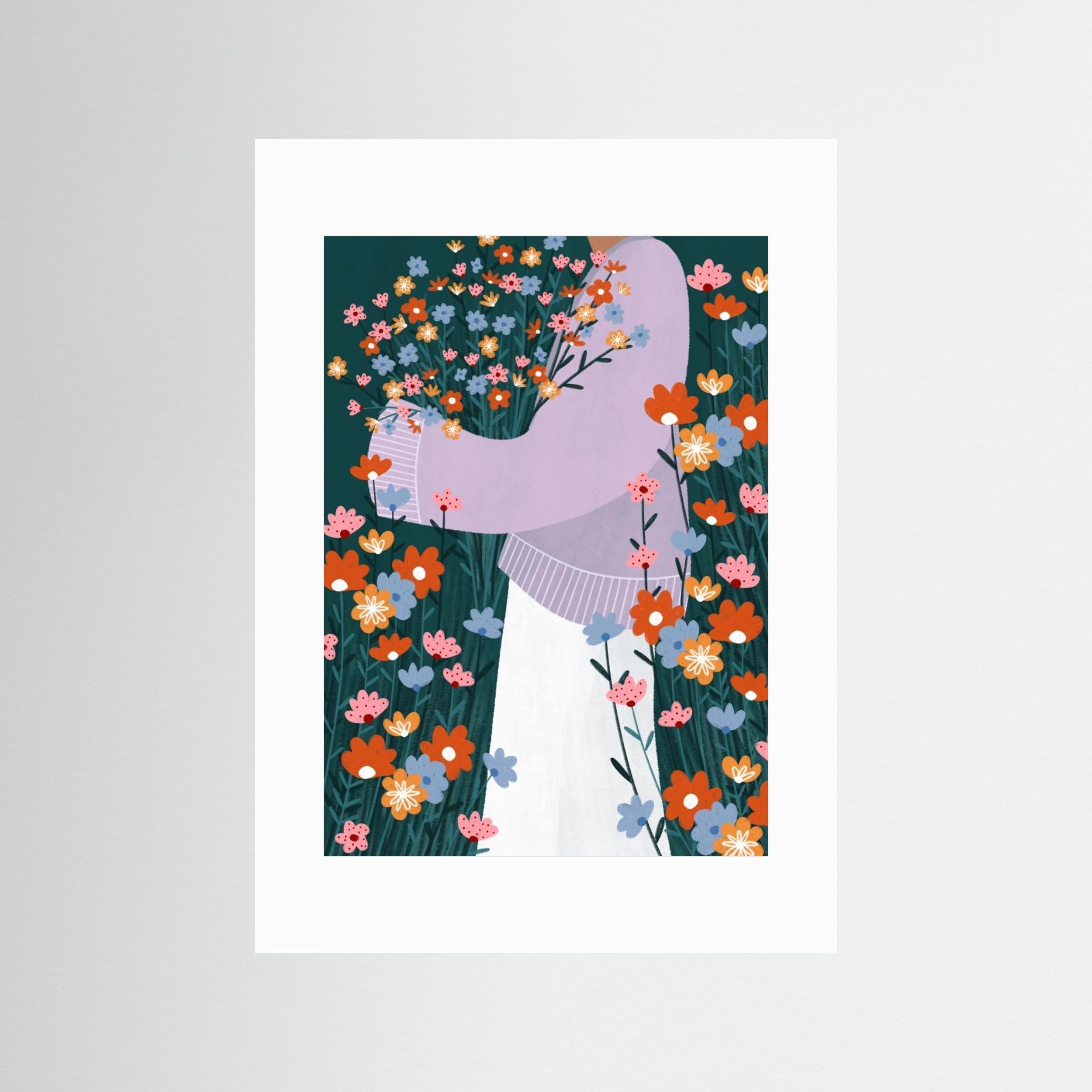 Wildflower Garden by Bea Müller - Fine Art Paper Print - dreamtprint.art - 14 x 21 cm / 5 x 8″ (A5)